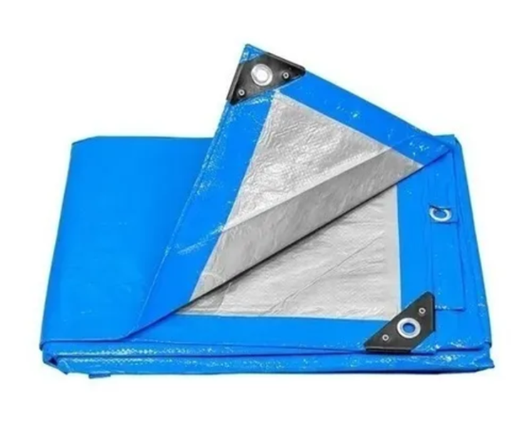Lona carpa plegable 5x6 azul/gris blackout-0