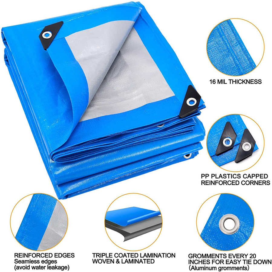 Lona carpa plegable 5x6 azul/gris blackout-1