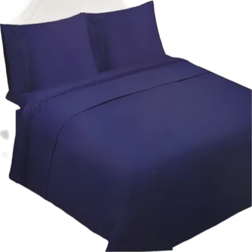 Juego sabanas 2 plazas con broderie varios colores-1