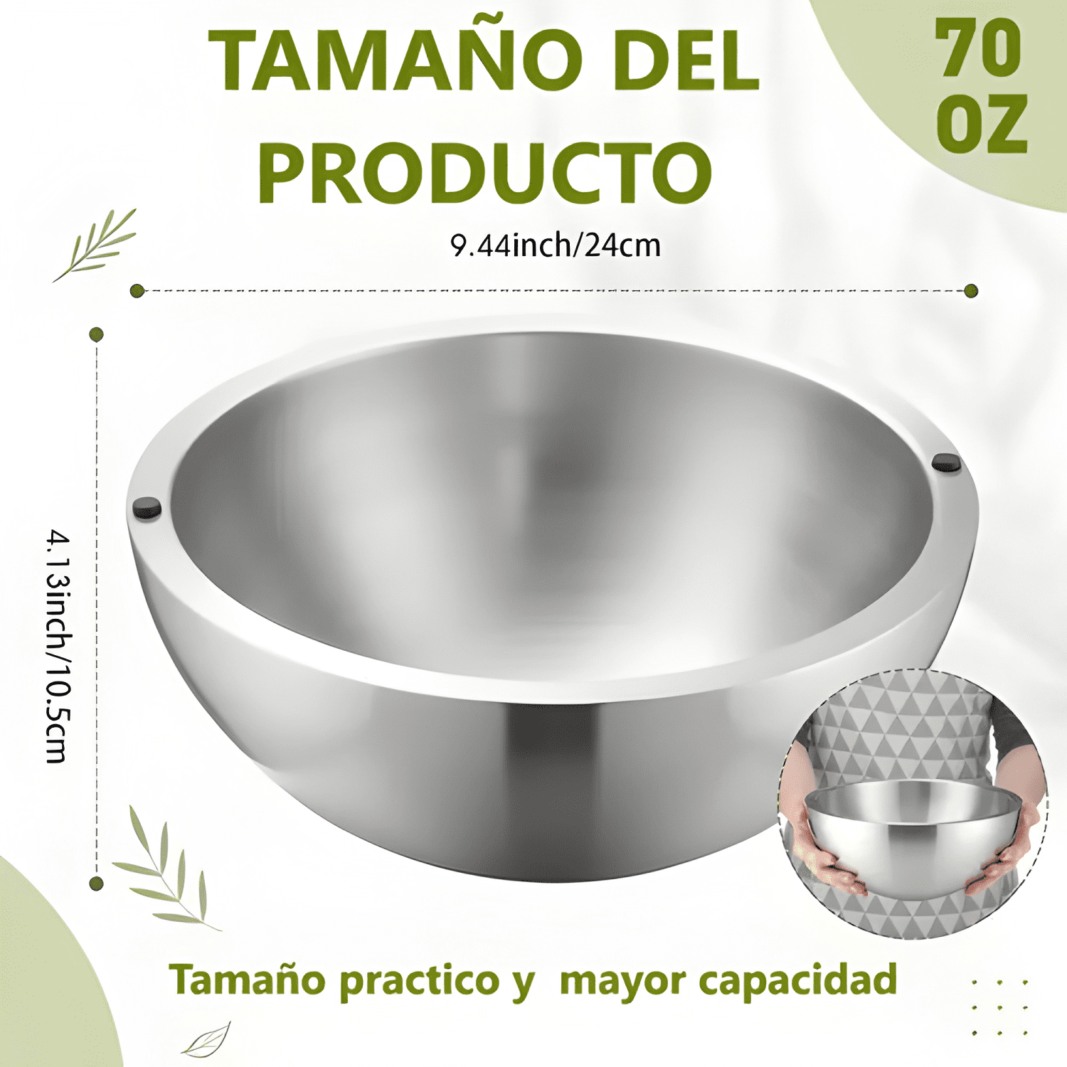 Tazon bowl acero inoxidable cuenco de inmersión frio #5-2