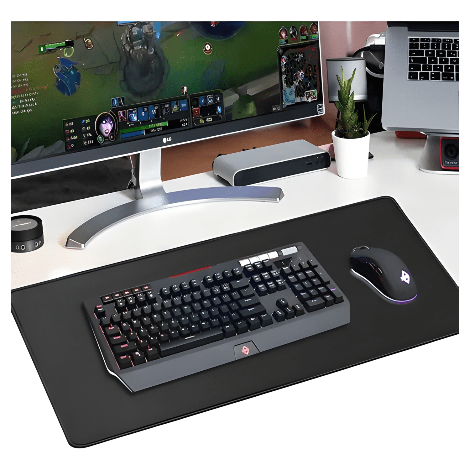 Alfombrilla Gamer Weibo K9 XL Antideslizante Costura Negro-2