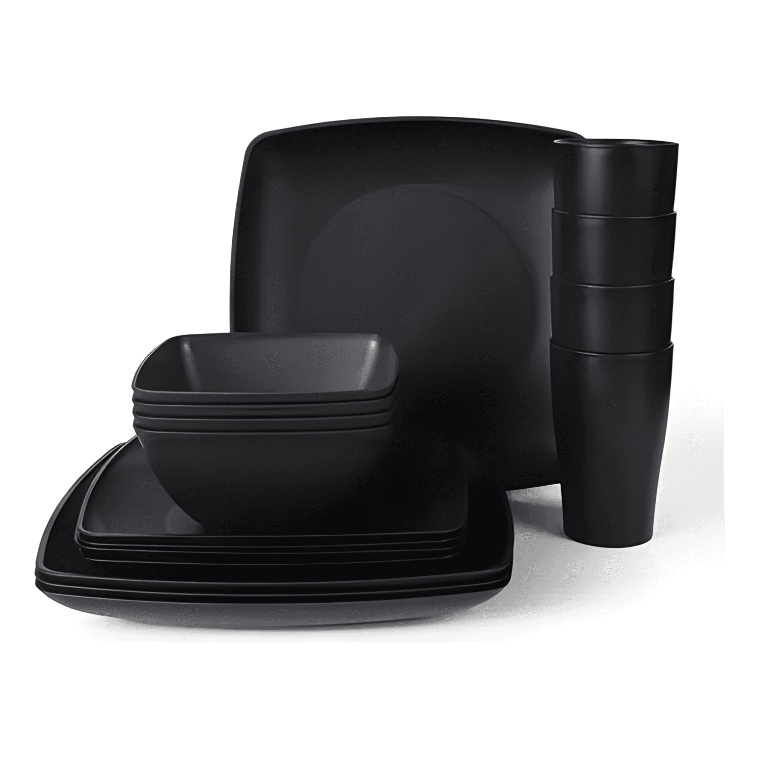 Juego vajilla cocina 16pcs platos bowls tazas de paja trigo-3