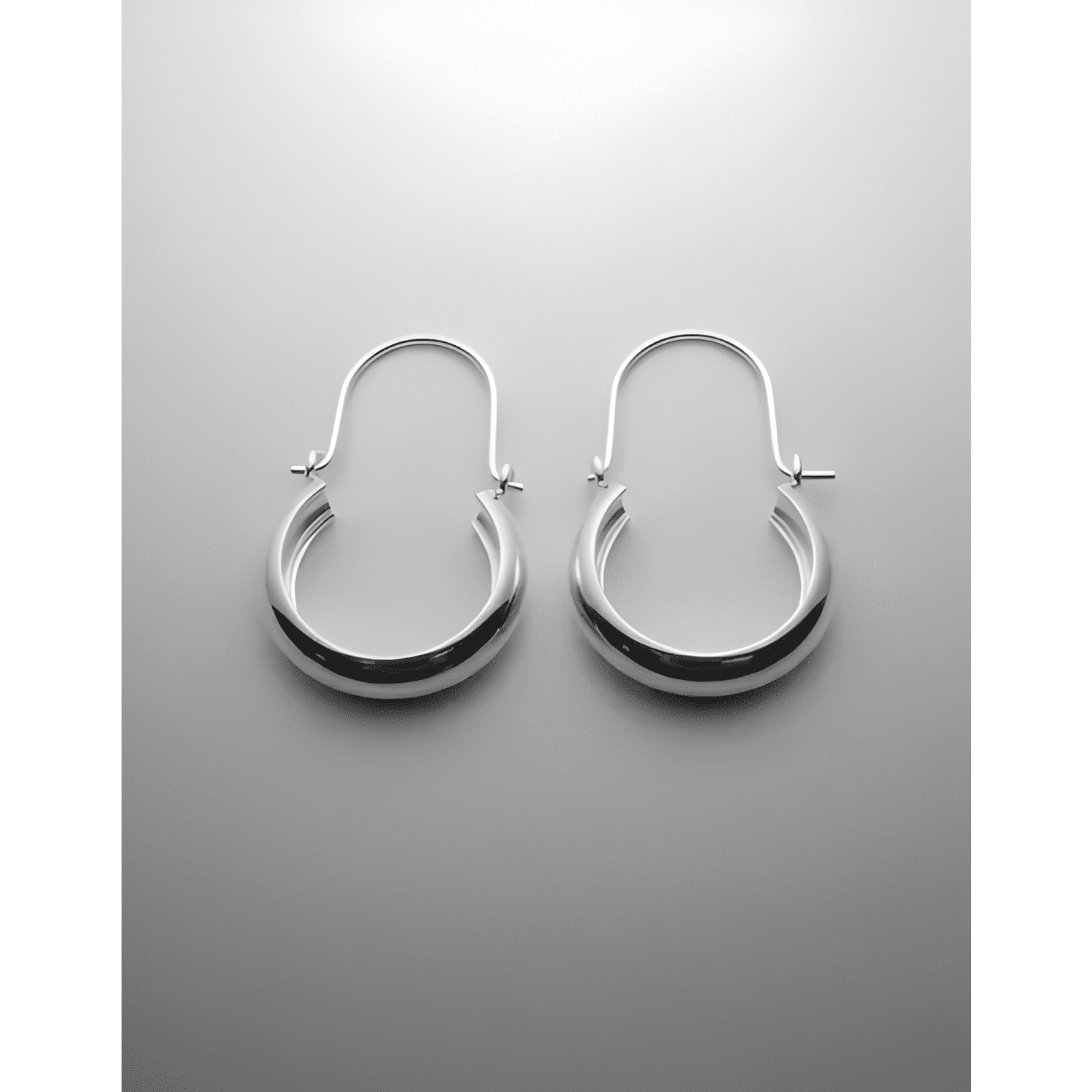 Aros Argolla Bote Lisos Mujer Plata 925 16mm Regalo Caja-1