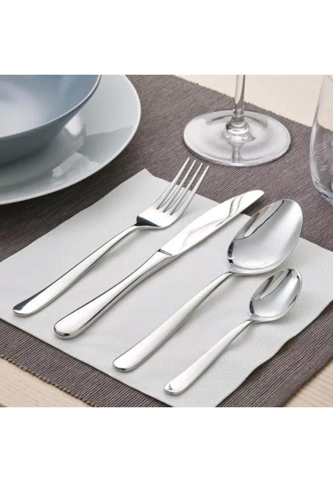 Cubiertos cuchillos tenedores cucharas cucharitas color plat-3