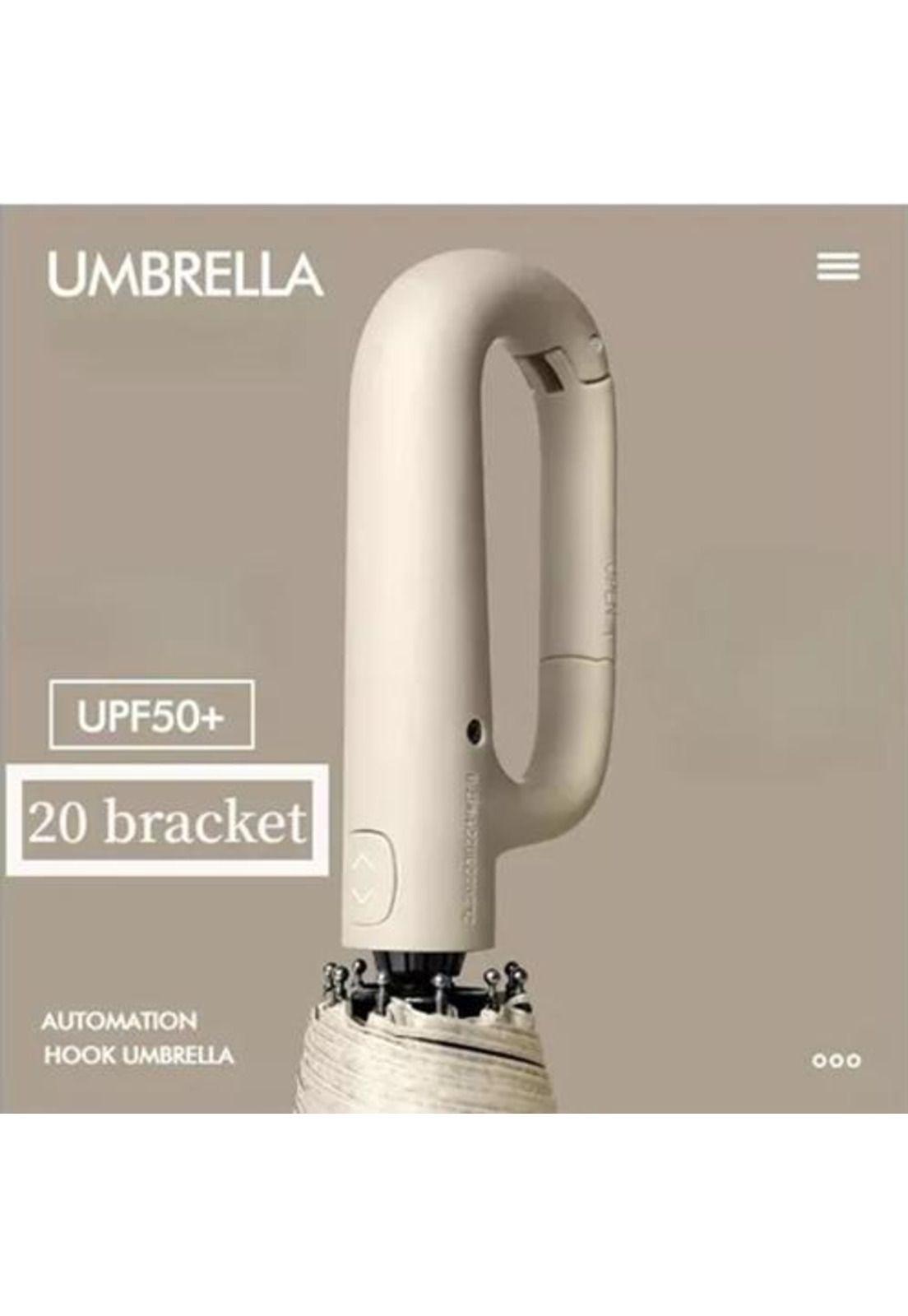 Paraguas automático antivendaval huesos colgable beige-2