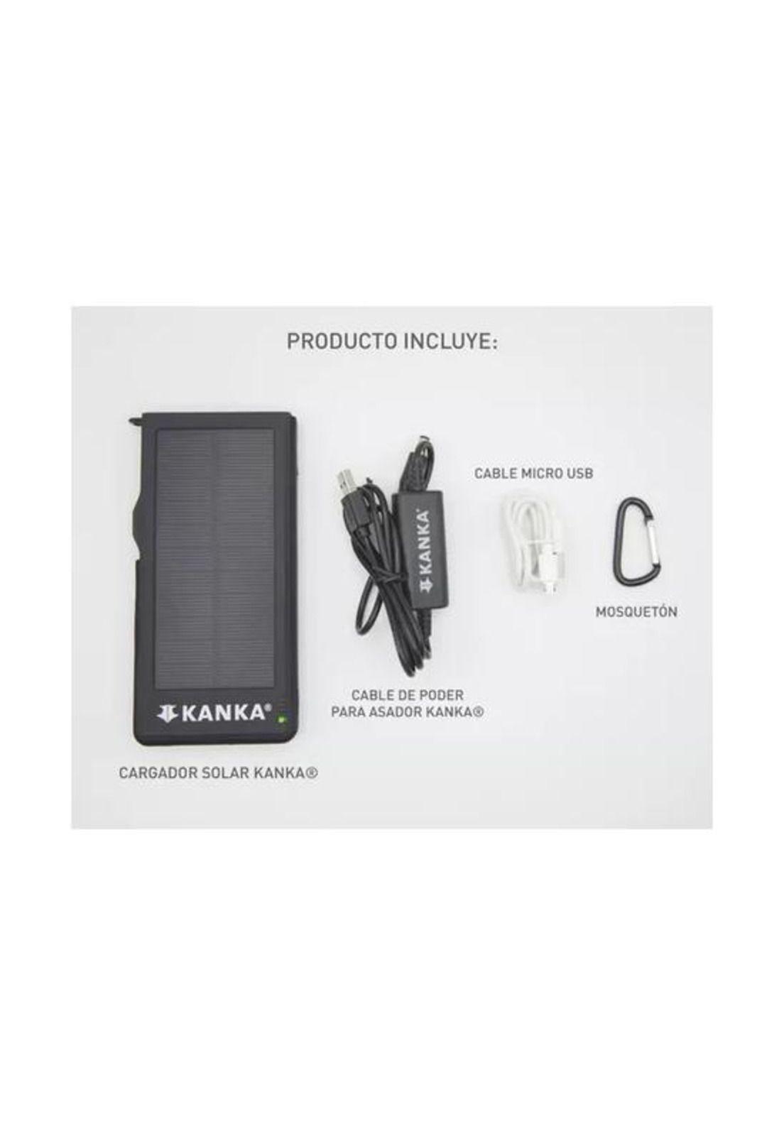 Batería recargable Powerbank 10.000mAh, carga solar, color negro-2