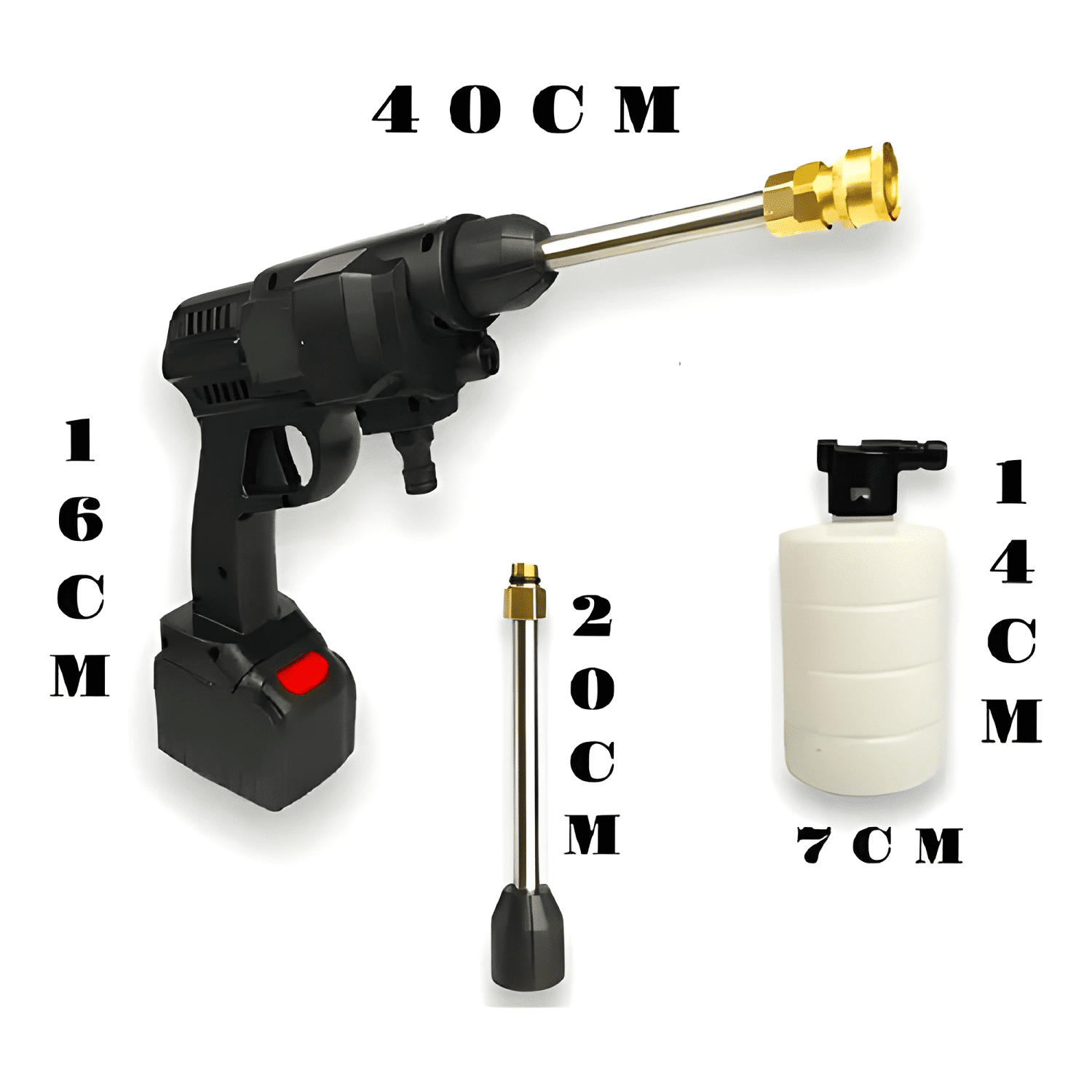 Hidrolavadora Portátil Inalámbrica 300W Batería 30 Negro-4