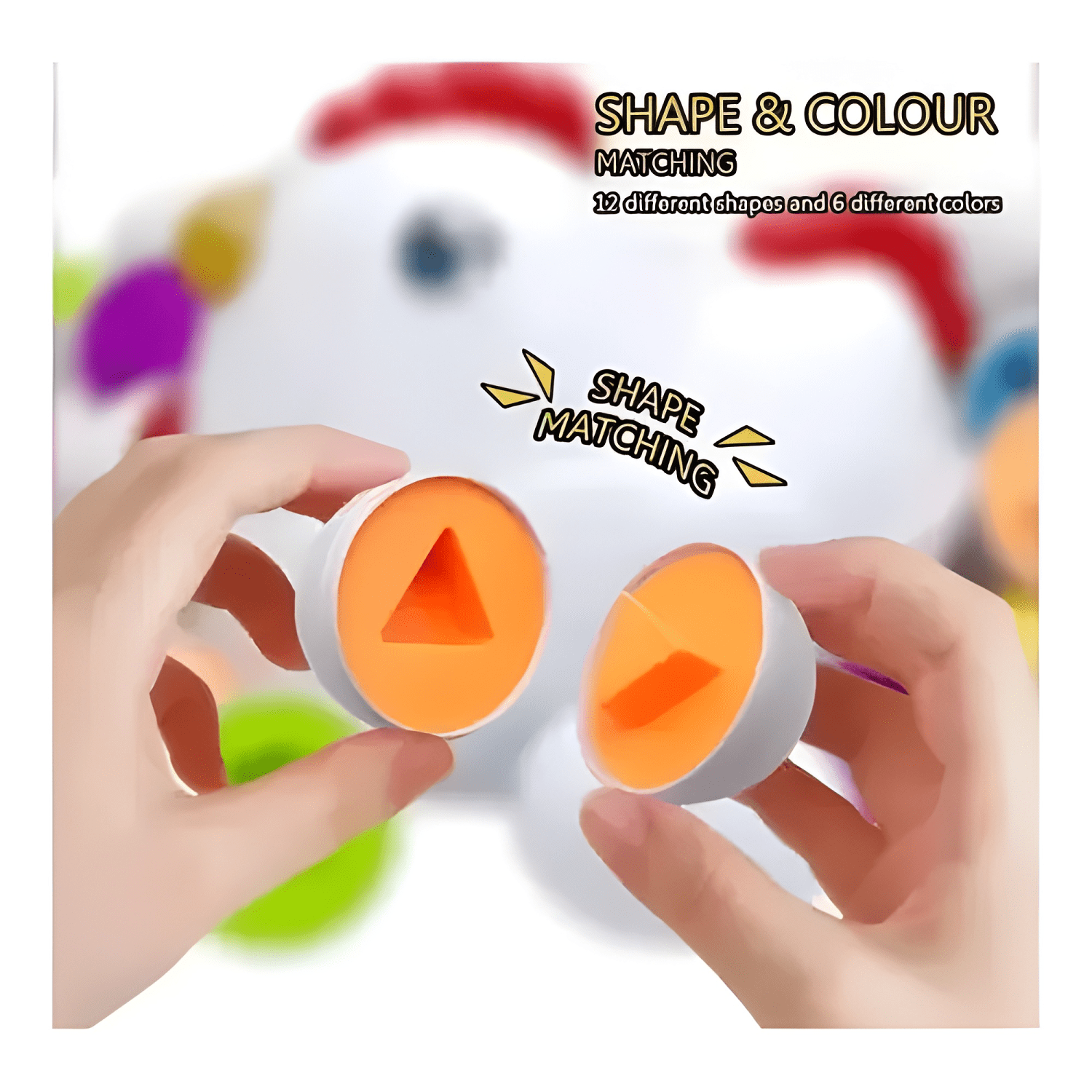 Juego didáctico gallina huevos de encaje niños #4-1