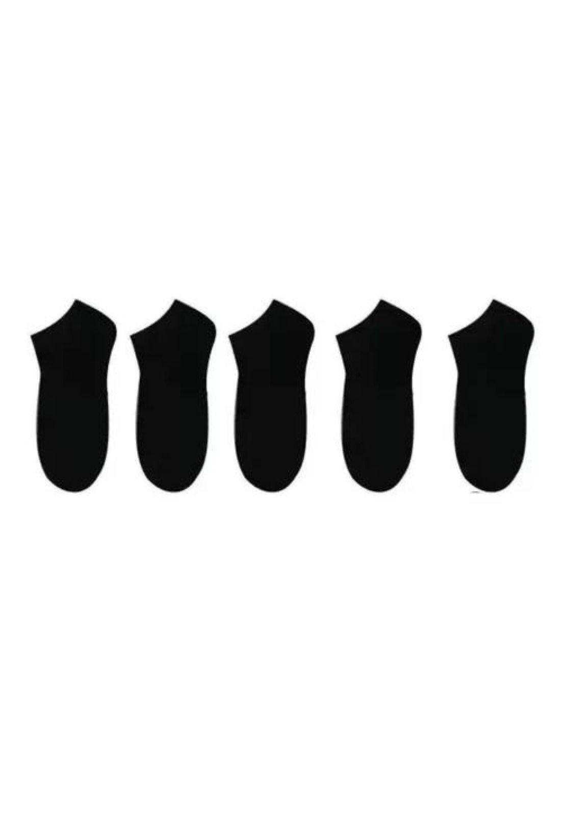 Pack de 12 pares de calcetines de bambú deportivos tobilleras, color negro, talla 39-45-4