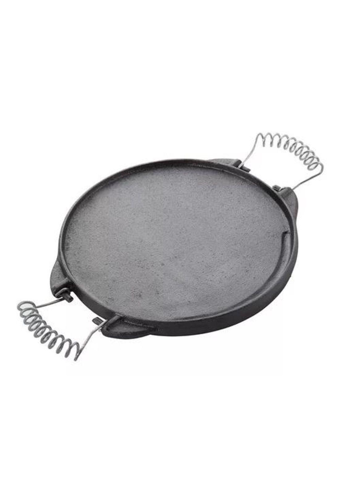 Plancha churrasquera reversible de 25 cm, hierro fundido-4
