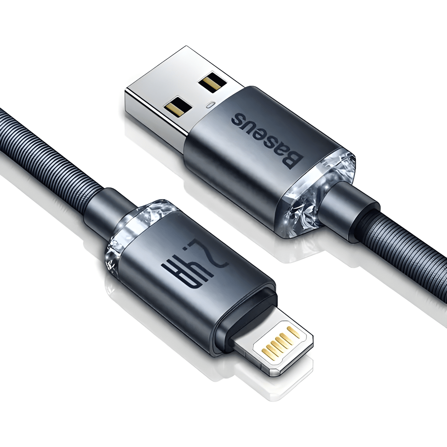 Cable de carga lightning para iphone crystal premium-2