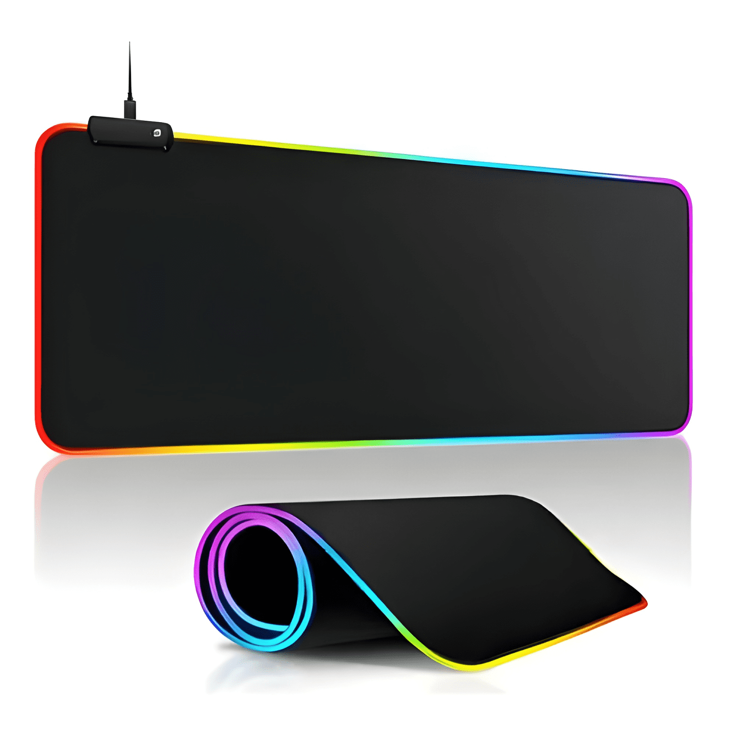 Mouse Pad Gamer Antideslizante Luz Led Xl Excelente Negro-3
