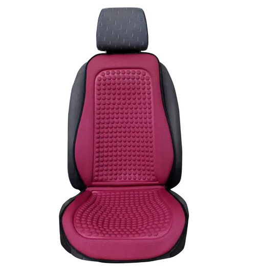 Respaldo Cubre Asiento Rojo Individual Ergonómico Masaje-0