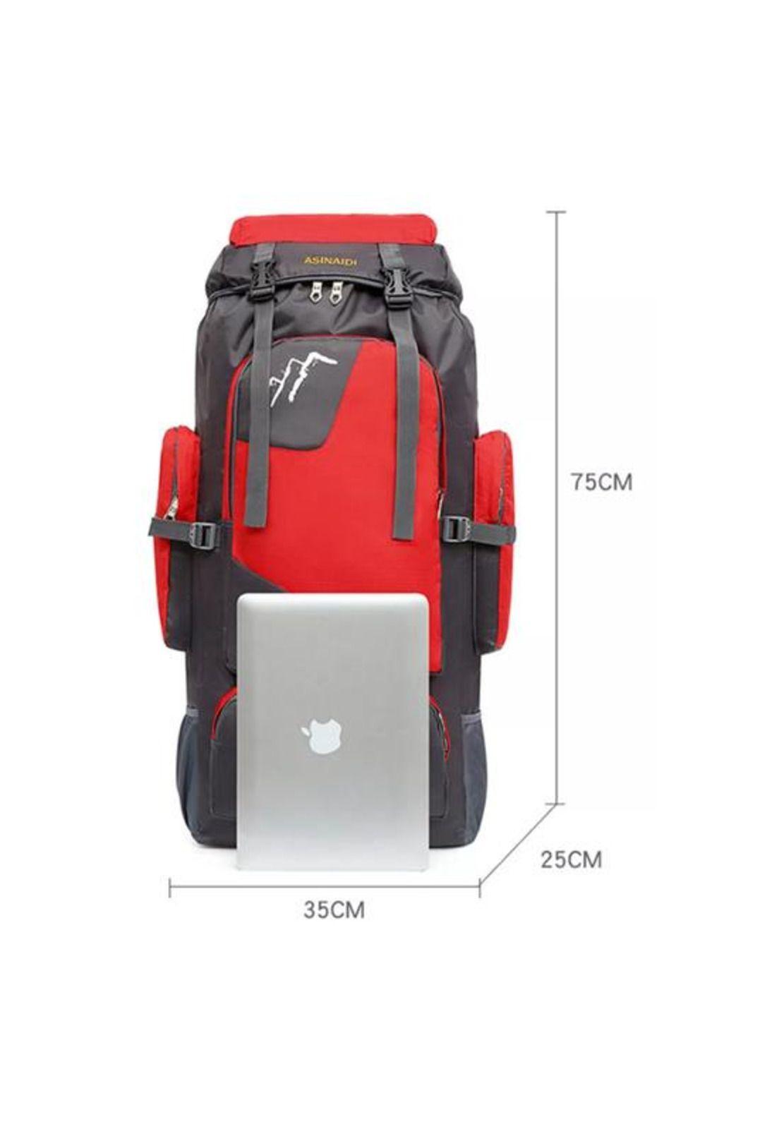 Mochila impermeable de 90L color rojo-3