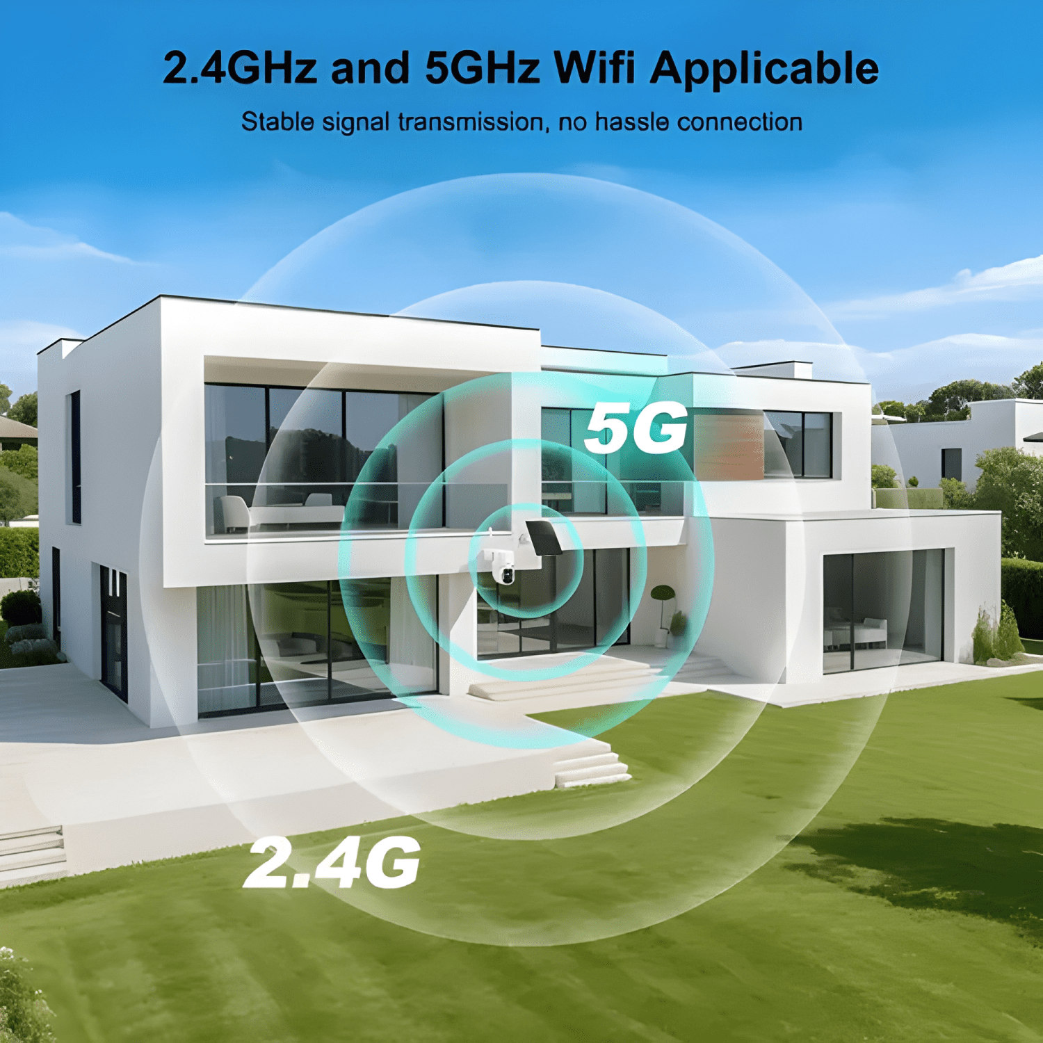 2nlf® 5G Solar Cámara de Seguridad Exterior Wifi Ip Plus Plu-3