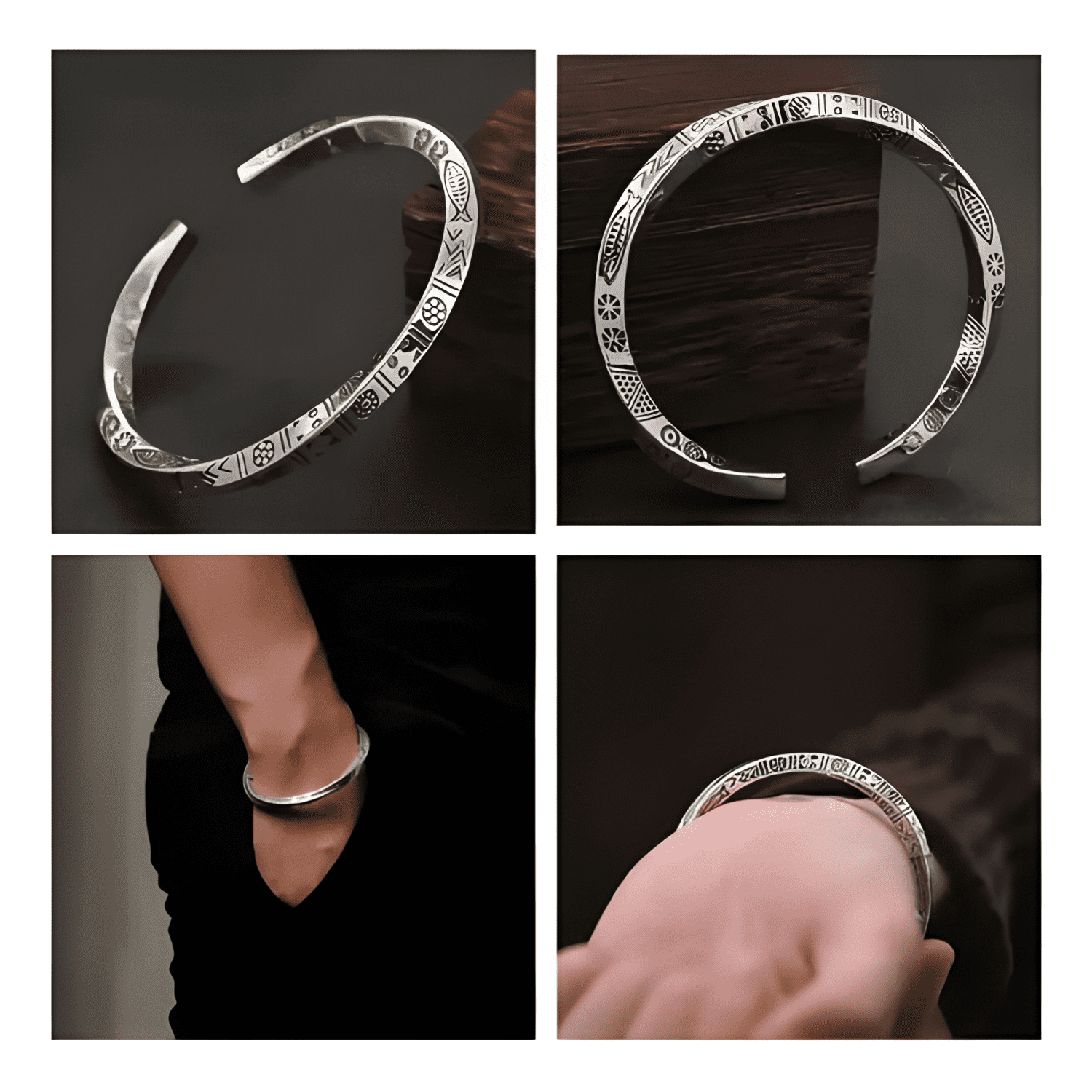 Pulsera plata 925 ajustable mujer hombre regalo joya japones-3