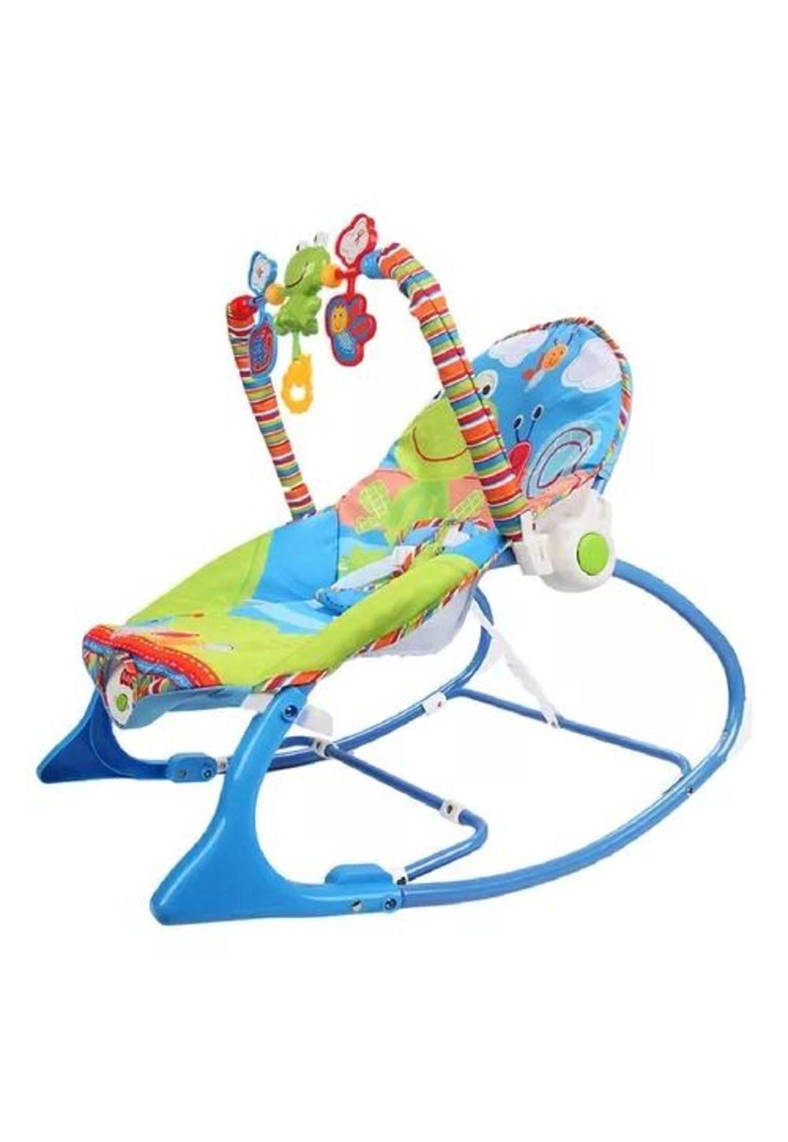 Silla Mecedora para Bebé iBaby - Infant to Toddler Rocker Azul-2