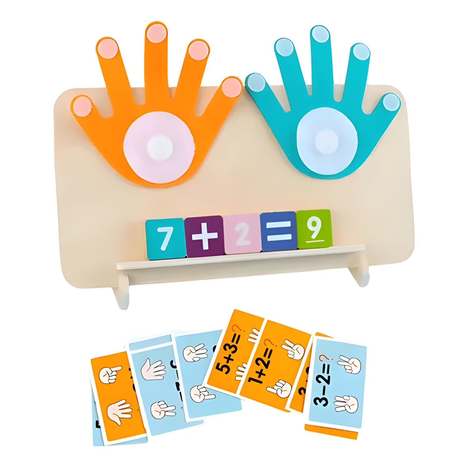 Juego didáctico compatible contar números con dedos niños-0