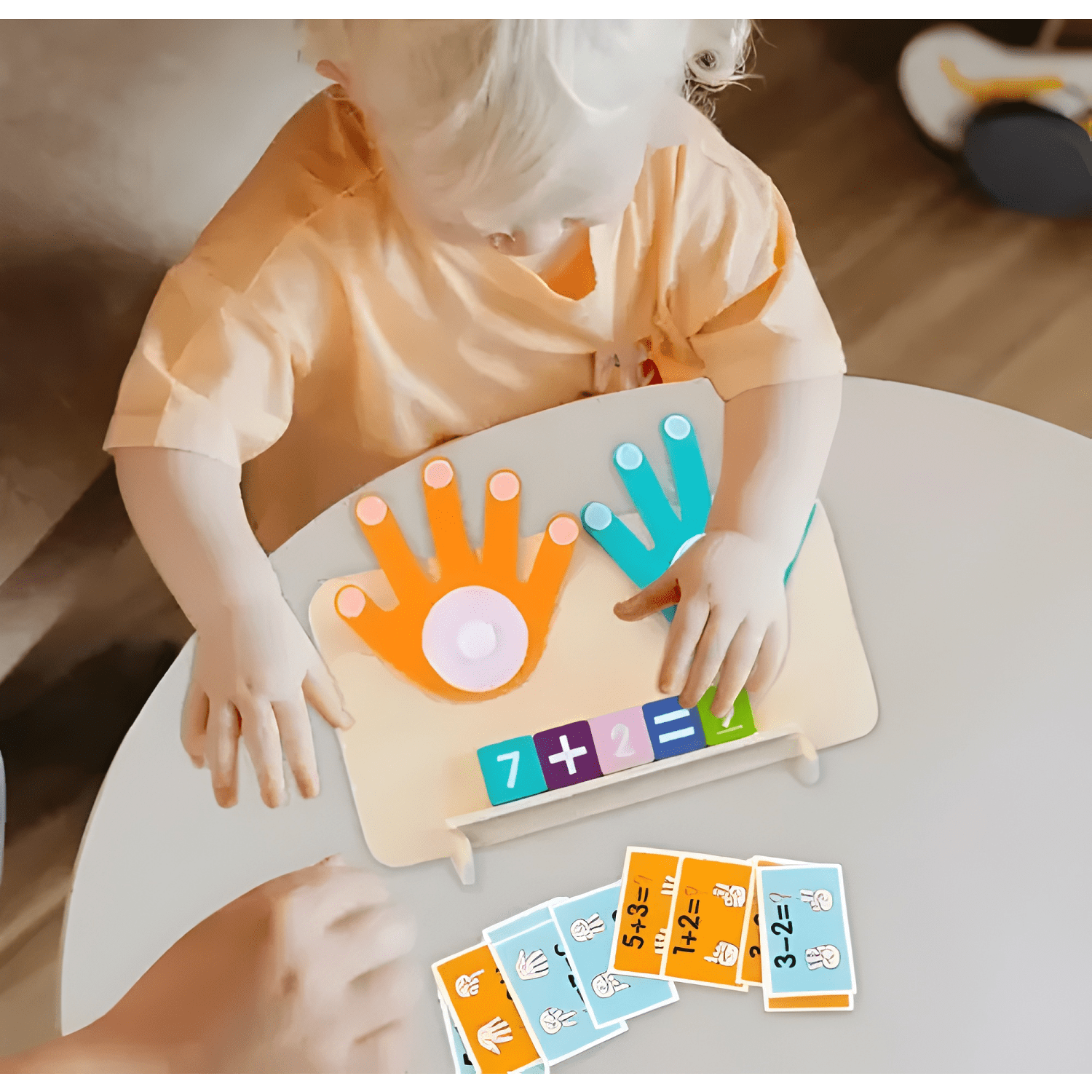 Juego didáctico compatible contar números con dedos niños-2