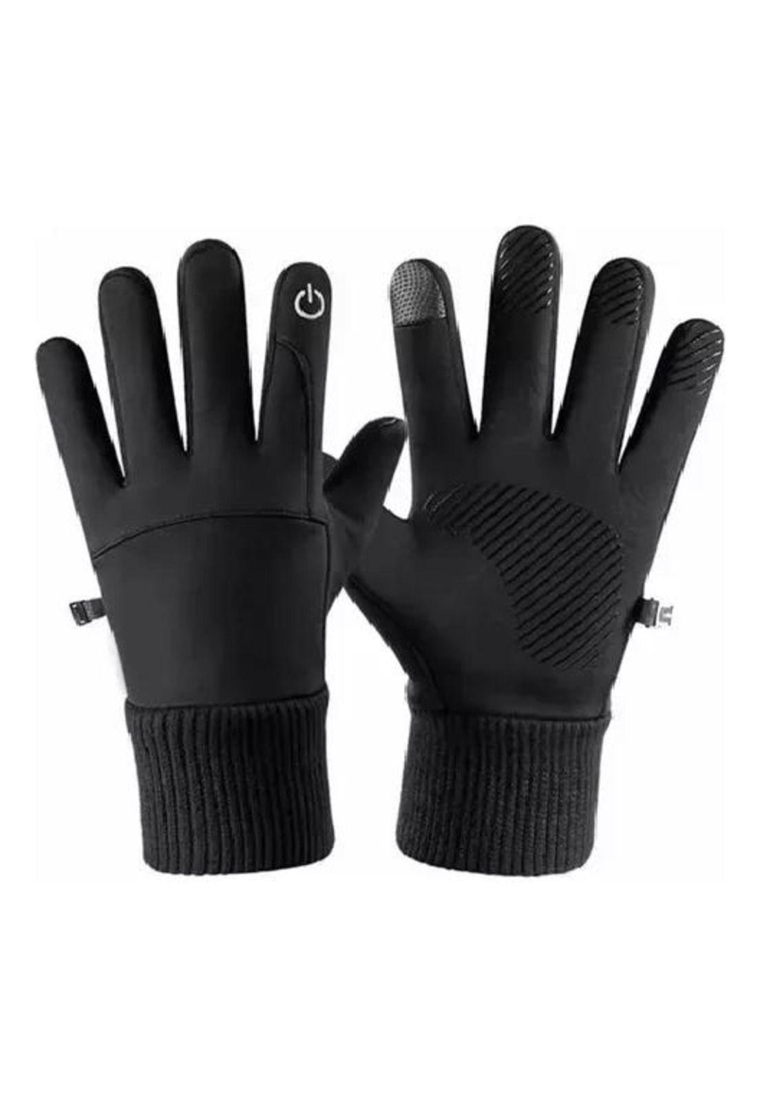 Guantes de Moto Impermeables Térmicos Touch Sports - Talla M Color Negro-0