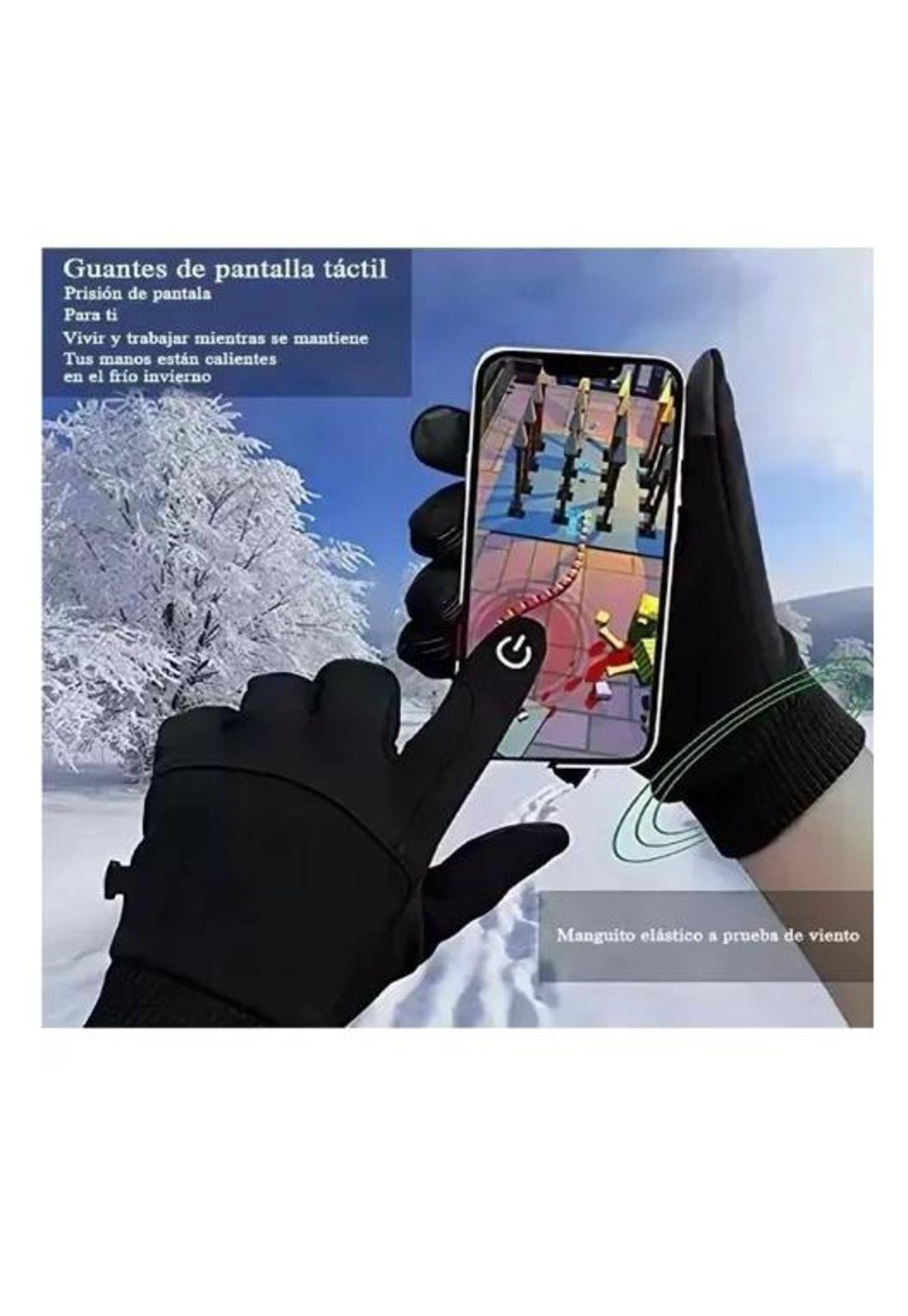 Guantes de Moto Impermeables Térmicos Touch Sports - Talla M Color Negro-5