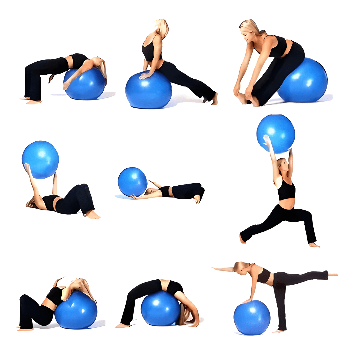 Pelota de gimnasia pilates swiss yoga de 65 cm Morado-0