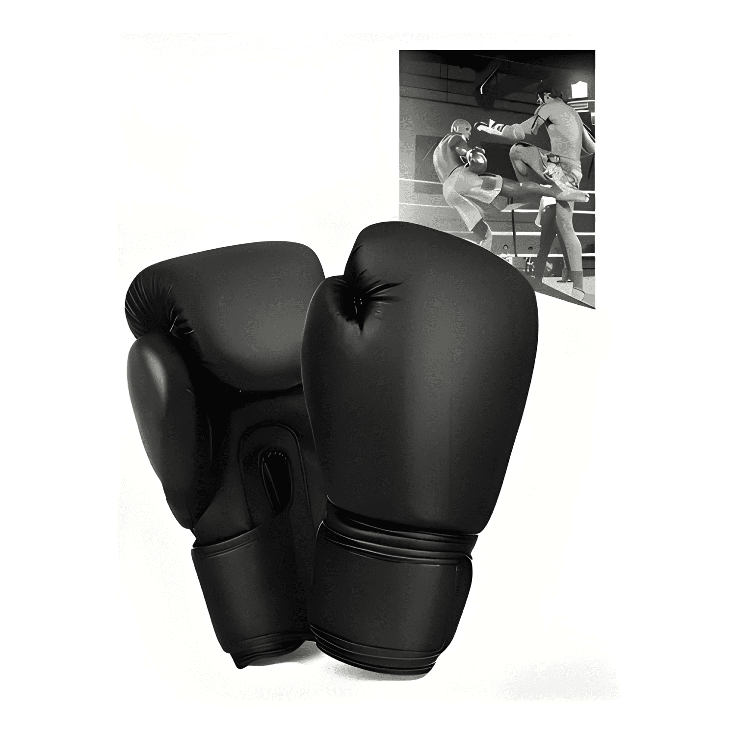 Guantes de boxeo para kickboxing strap velcro 10oz-0