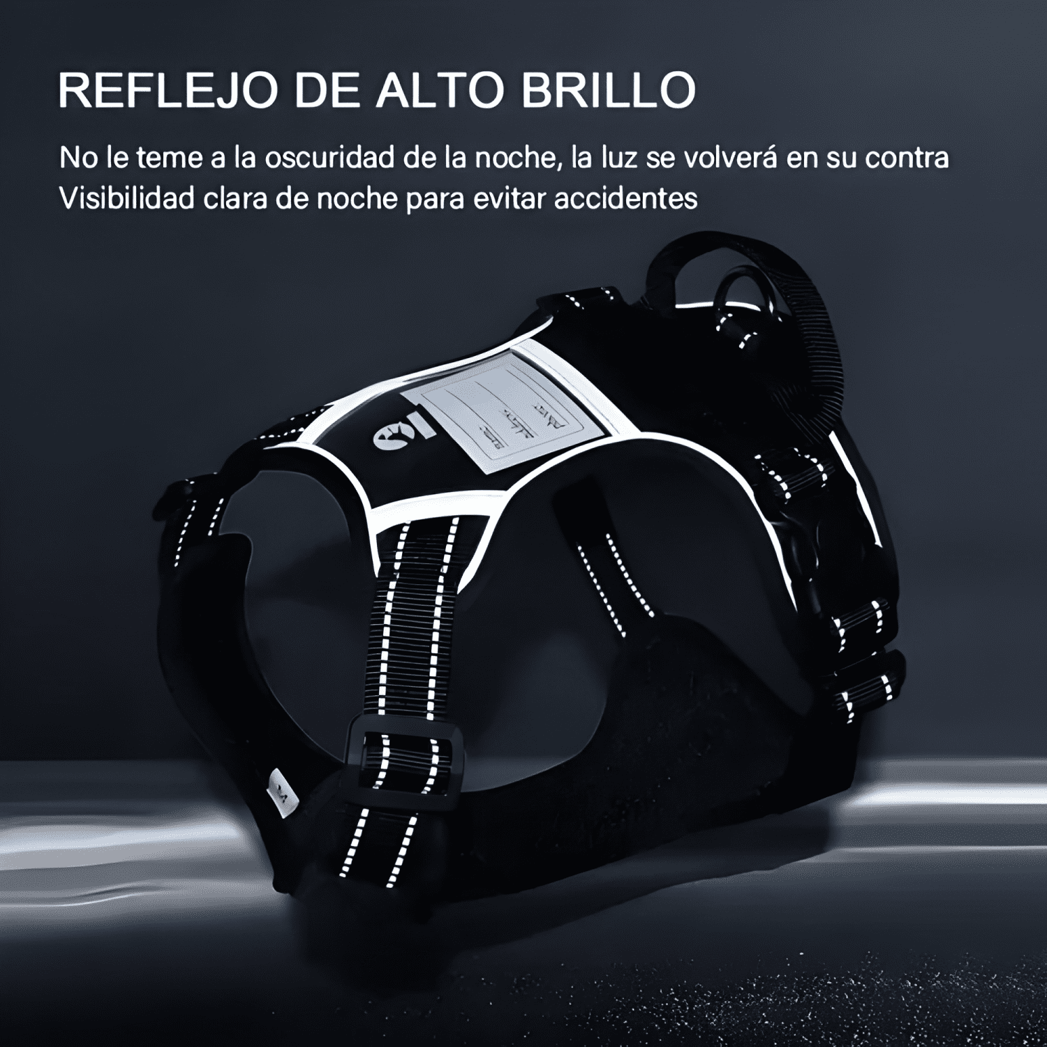 Arnés de perro chaleco pechera con LED cordón 1.5m Rojo-4