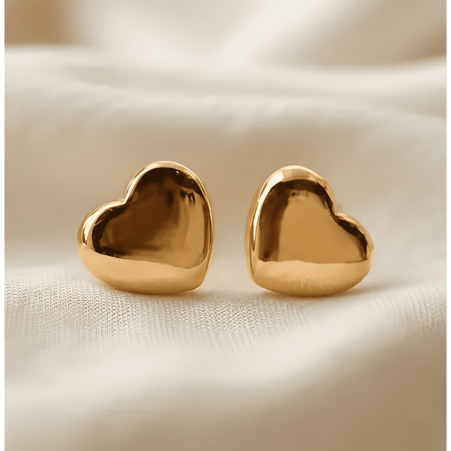 Aros Corazón Acero Inoxidable Casuales Mujer Con Caja Regalo-0