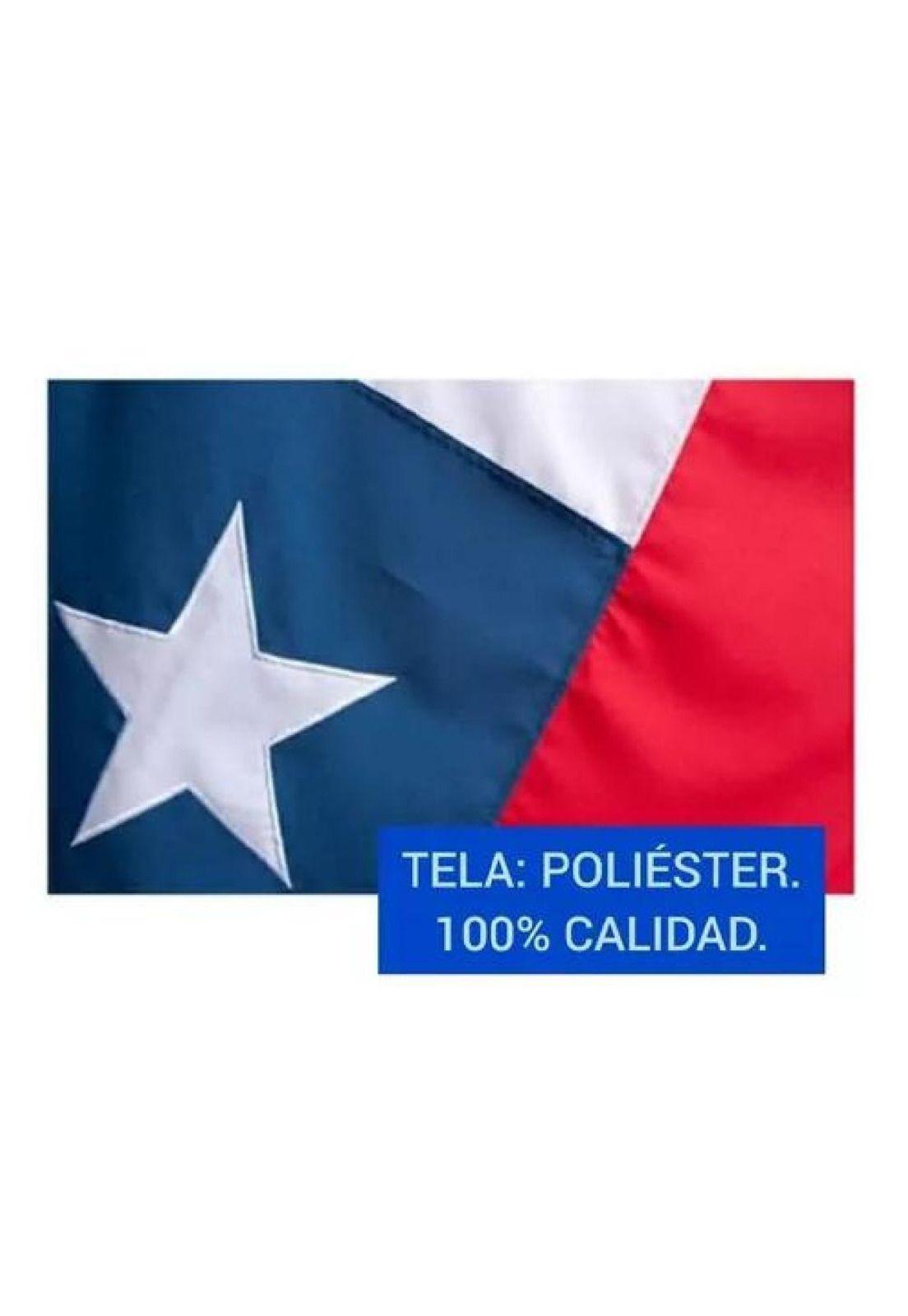 Bandera Chilena 100 x 150 Cm Tela Bordada Reforzada Chile-1