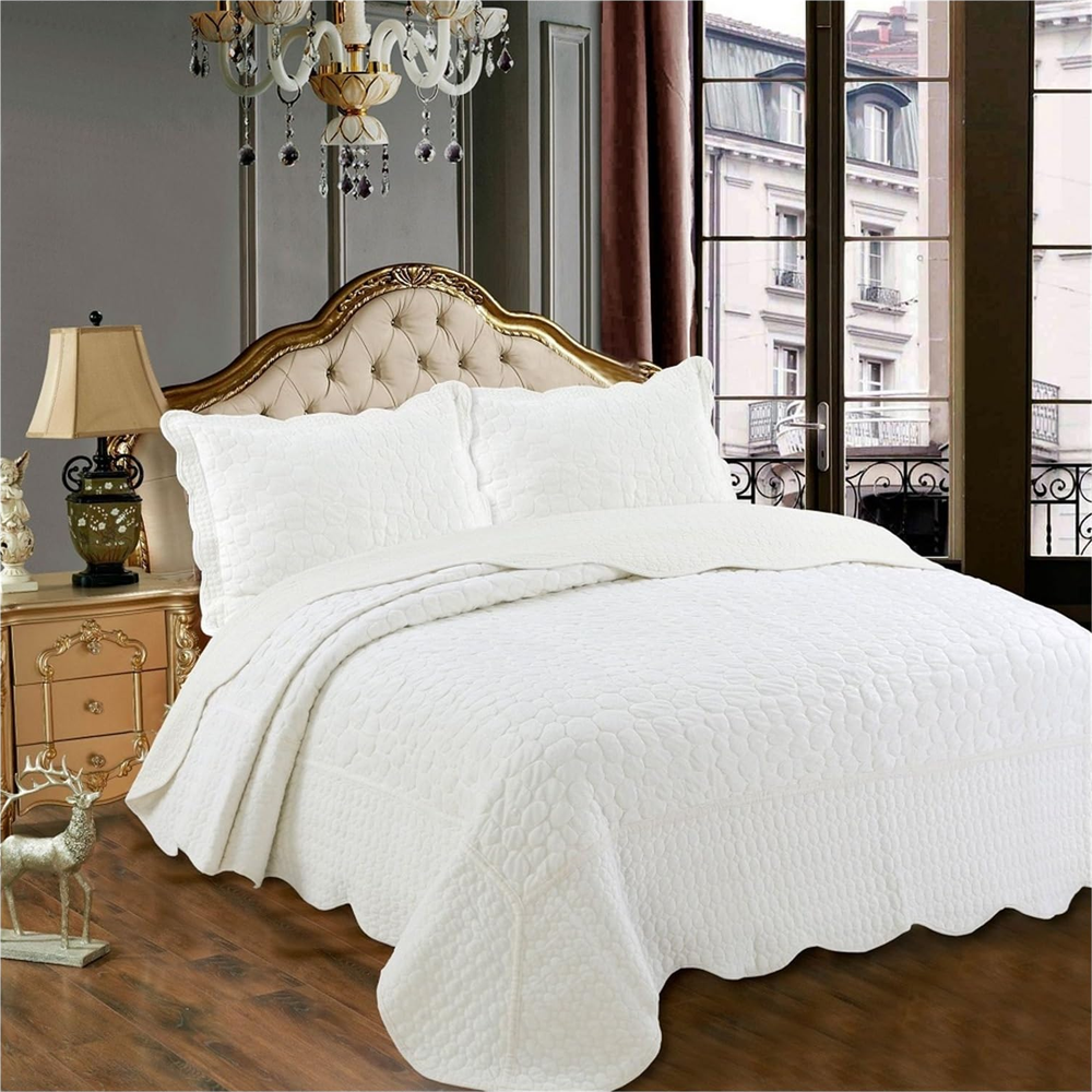 cubrecama quilt verano 1.5 plaza + funda d4-1