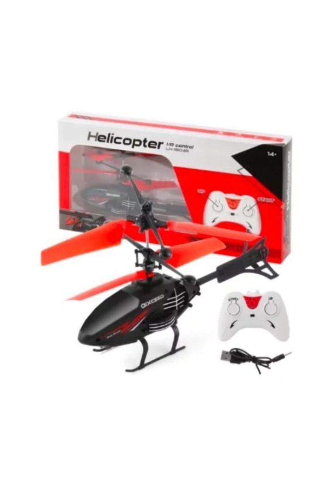 Helicóptero volador mini dron control remoto rojo-2