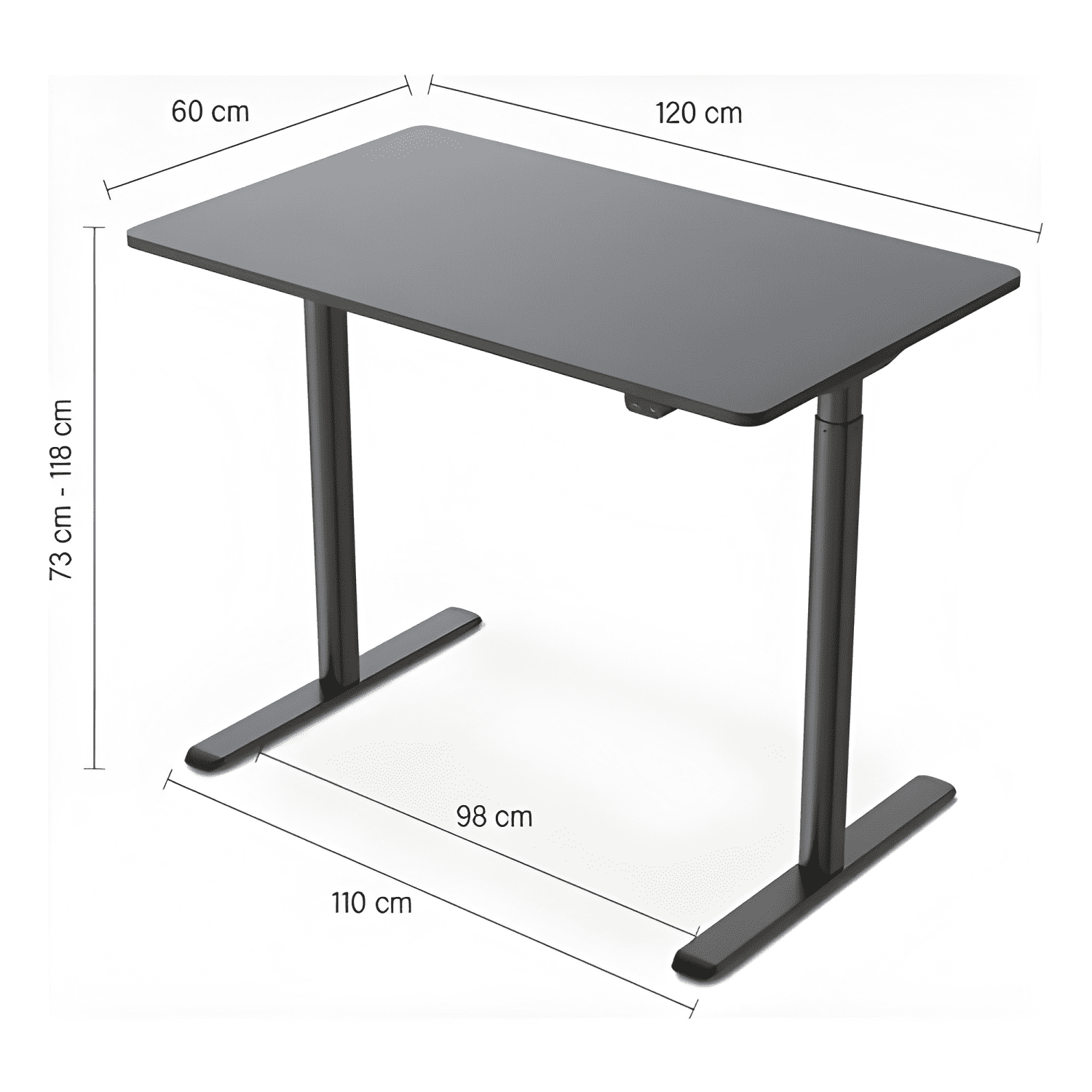 Escritorio home office orion eléctrico form Negro-4