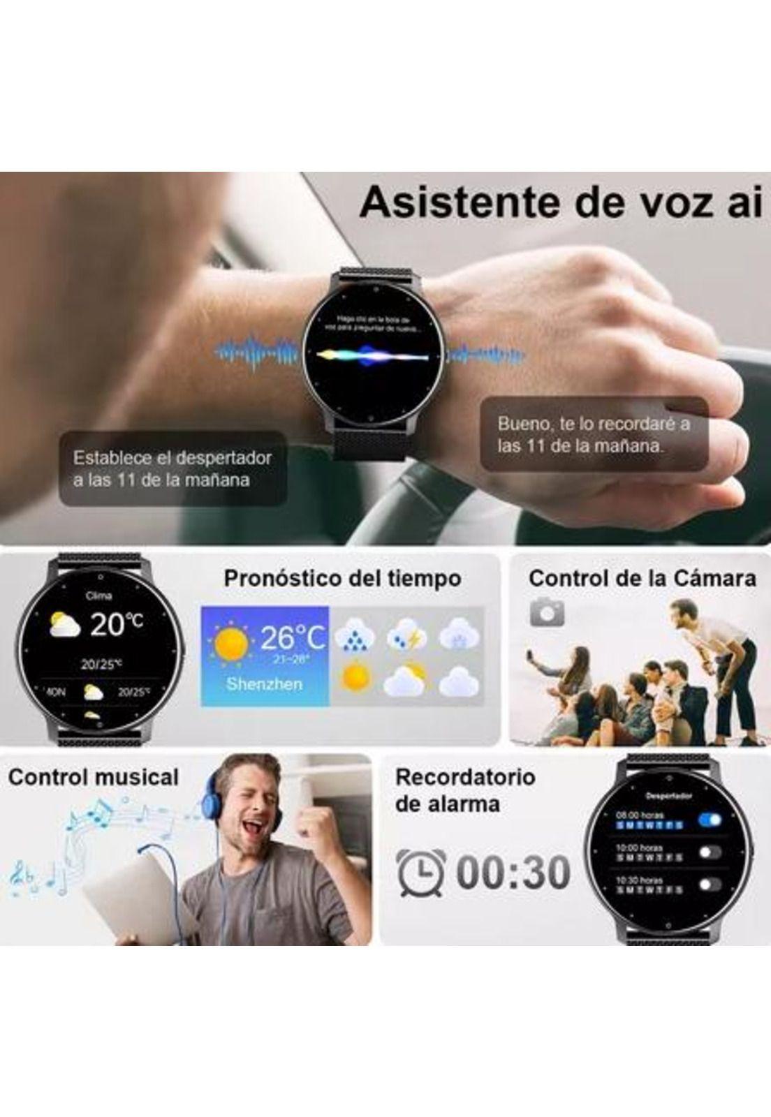 Reloj inteligente hombre mujer smartwatch llamada bluetoo...-1