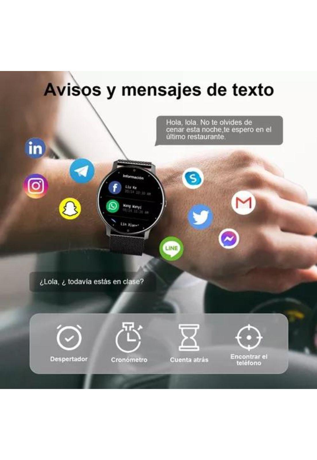 Reloj inteligente hombre mujer smartwatch llamada bluetoo...-3