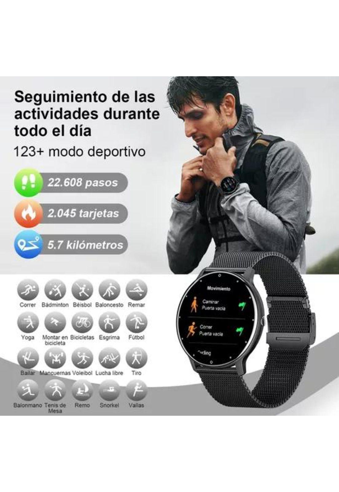 Reloj inteligente hombre mujer smartwatch llamada bluetoo...-4