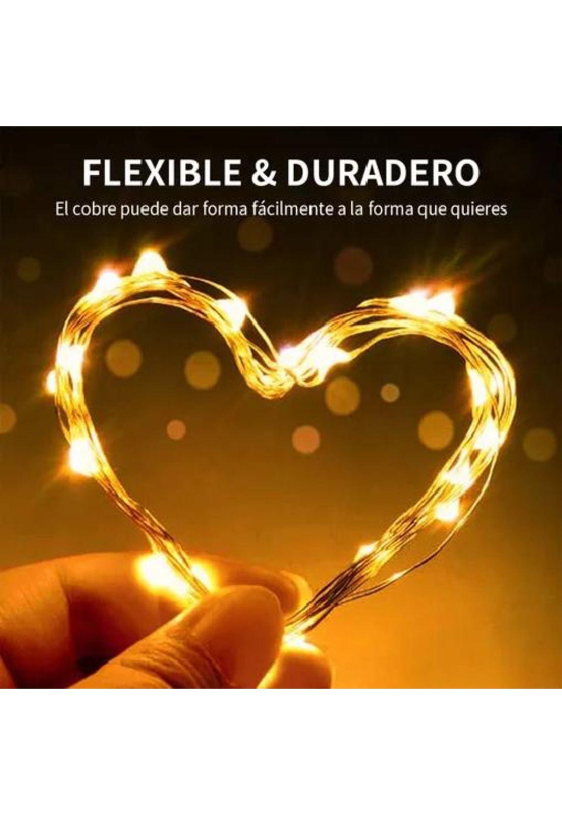 Guirnalda solar alambre hada led navideño pack 2 x20m luz cálida-2