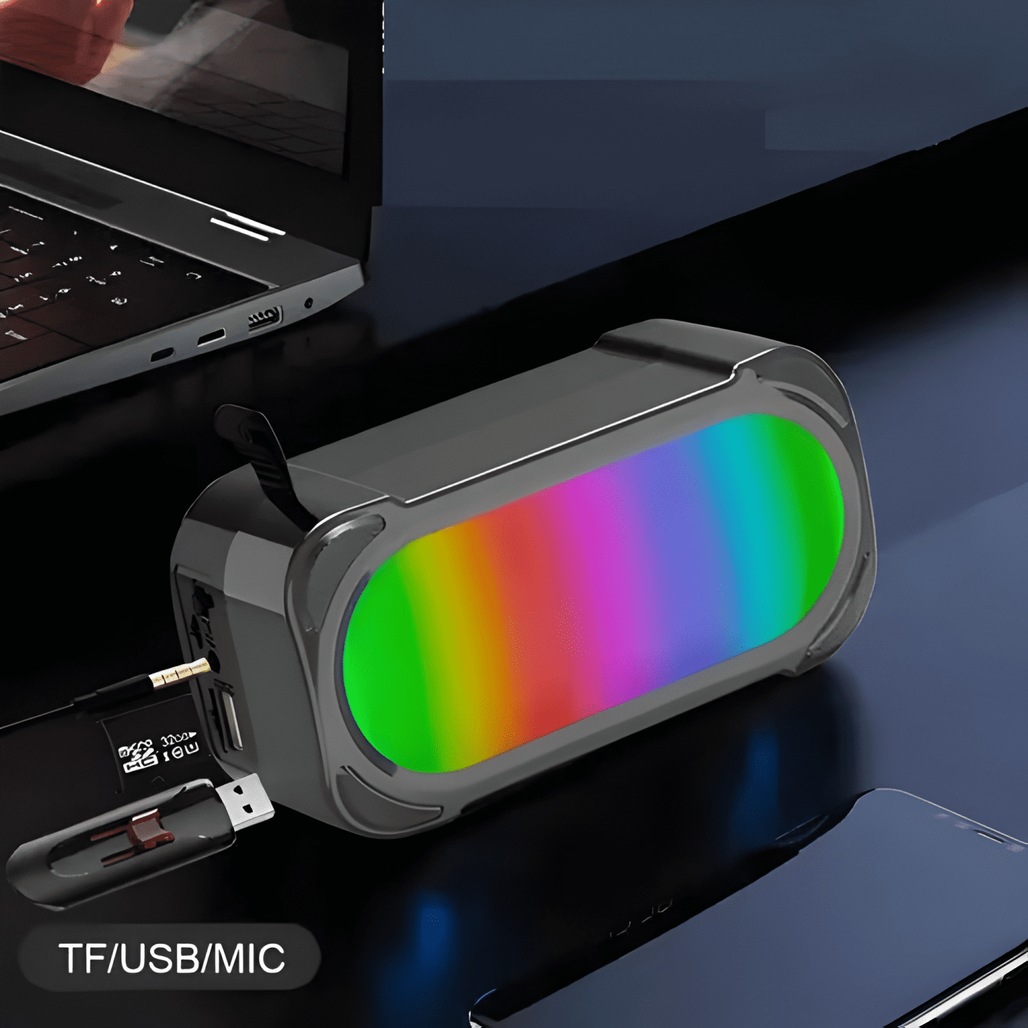 Parlante portatil bluetooth luces rgb-3
