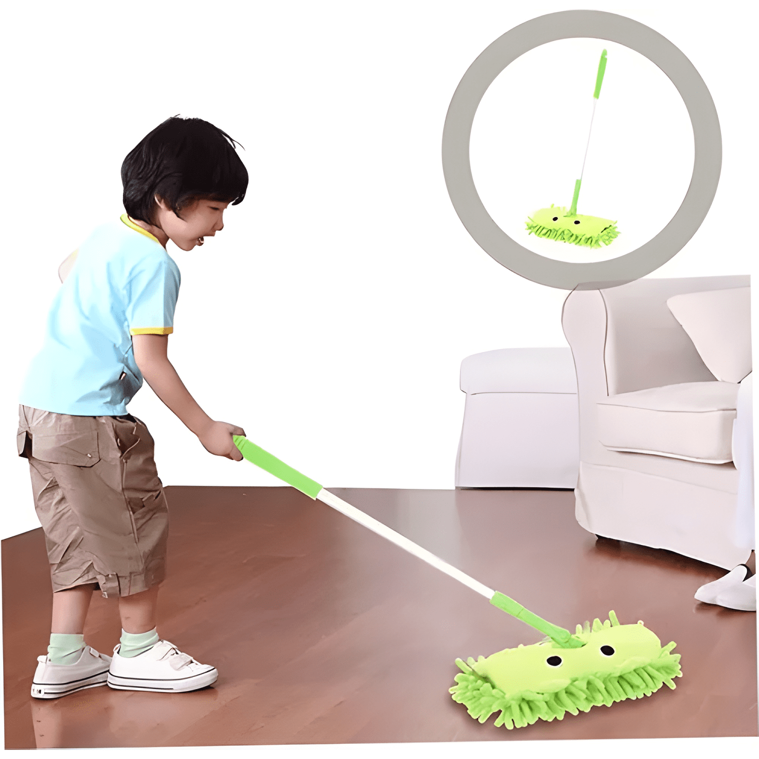 Mini fregona para los juguetes de limpieza de los niños #2-1