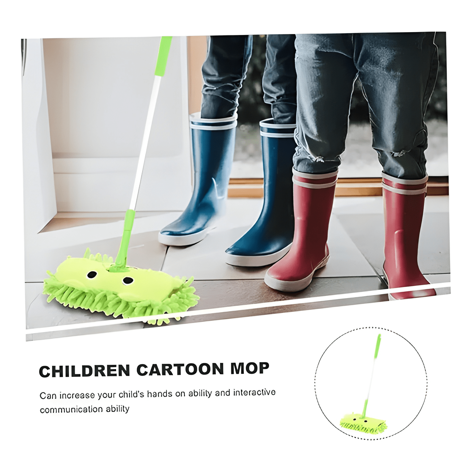 Mini fregona para los juguetes de limpieza de los niños #2-3