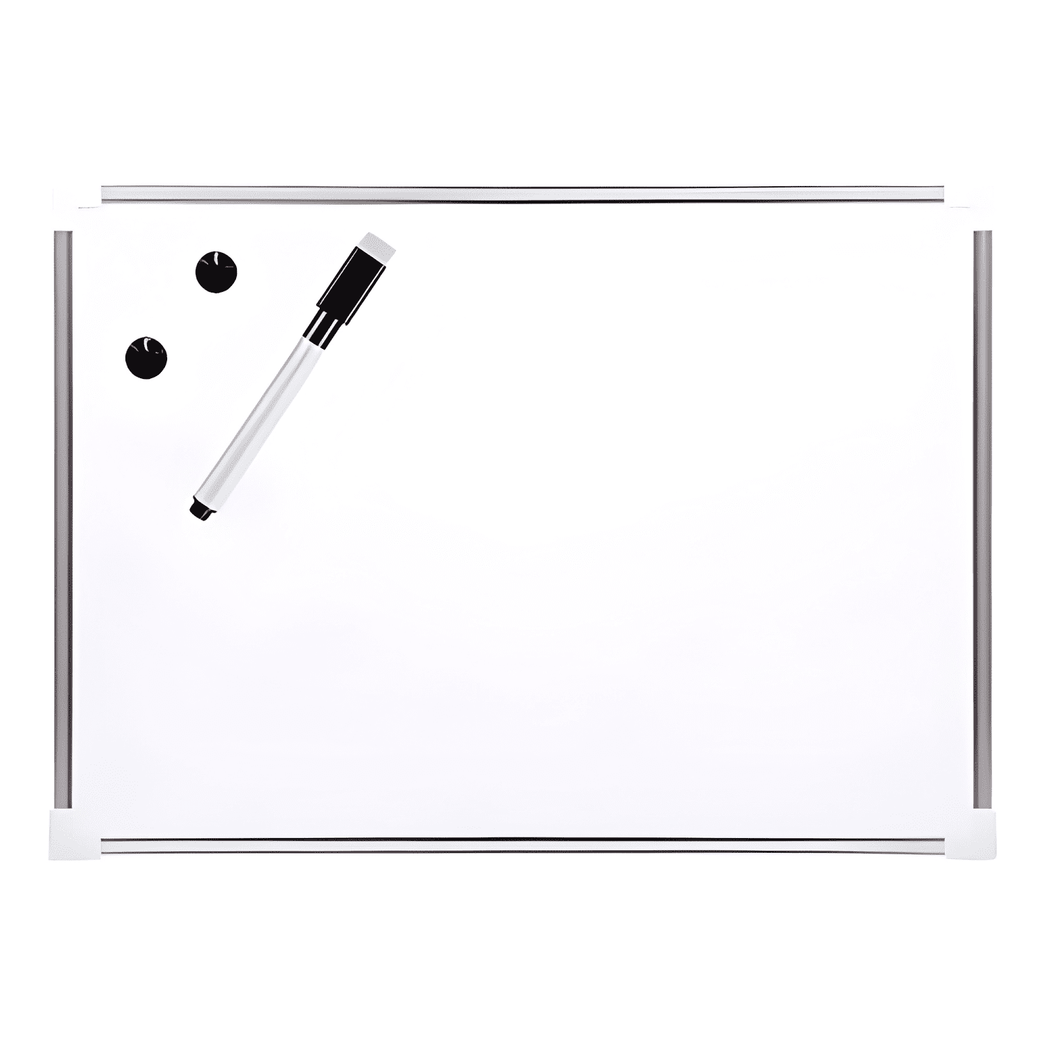 Pizarra acrílica blanca magnética borde de aluminio #3-2