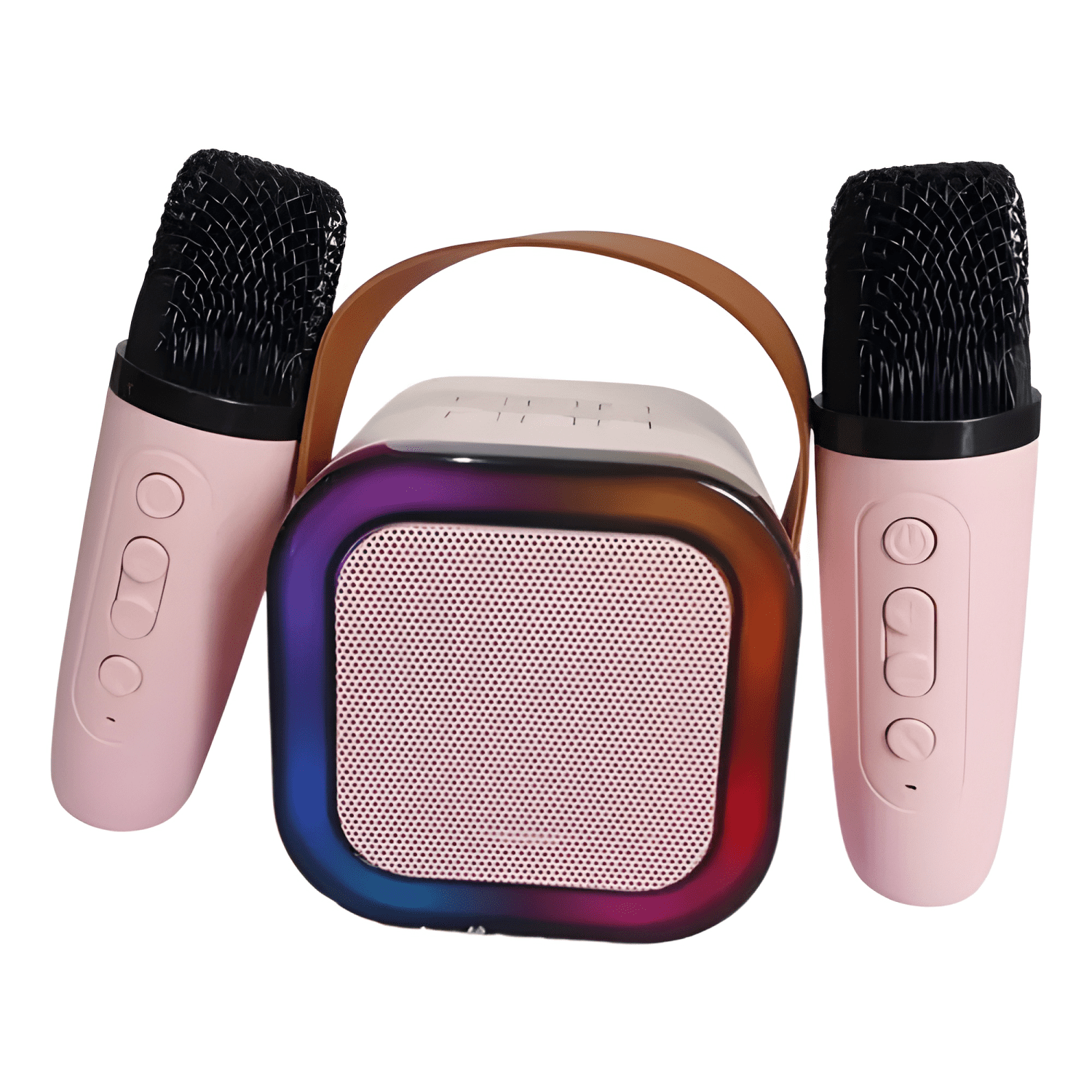 Altavoz bluetooth con micrófono, led de karaoke para niños-3