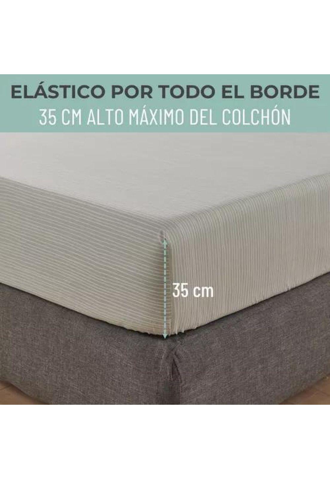 Juego de sábanas estampadas 2 plazas ultra suave + funda almohada, color gris-3