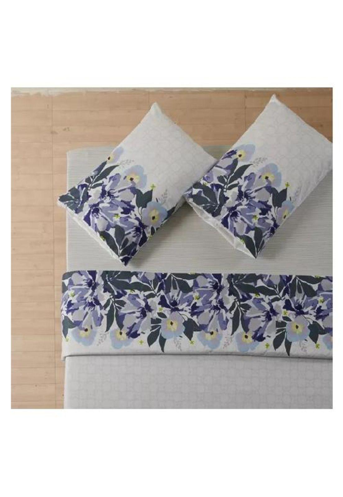 Juego de sábanas estampadas 2 plazas ultra suave + funda almohada, color gris-4