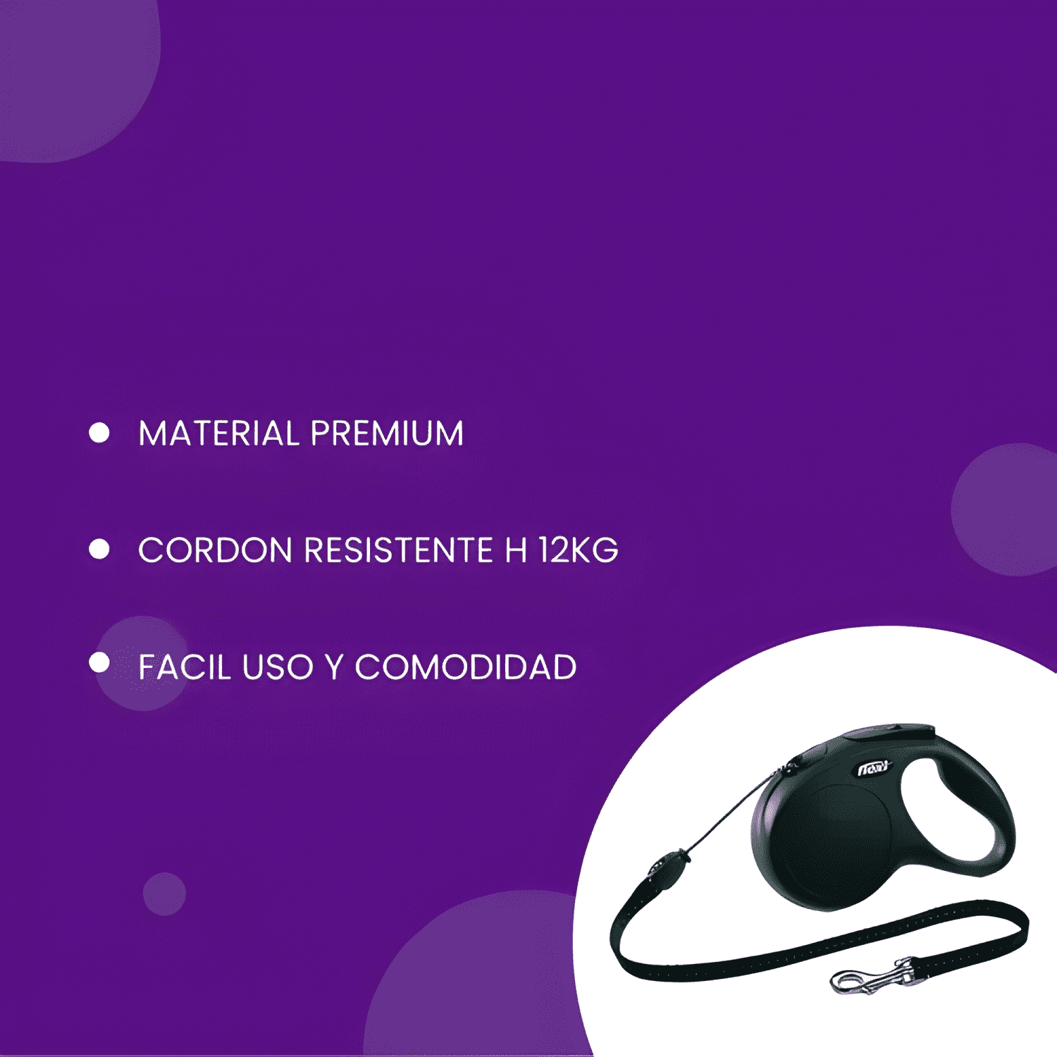 Flexi classic s design para mascotas 5m hasta 12kg Negro-3
