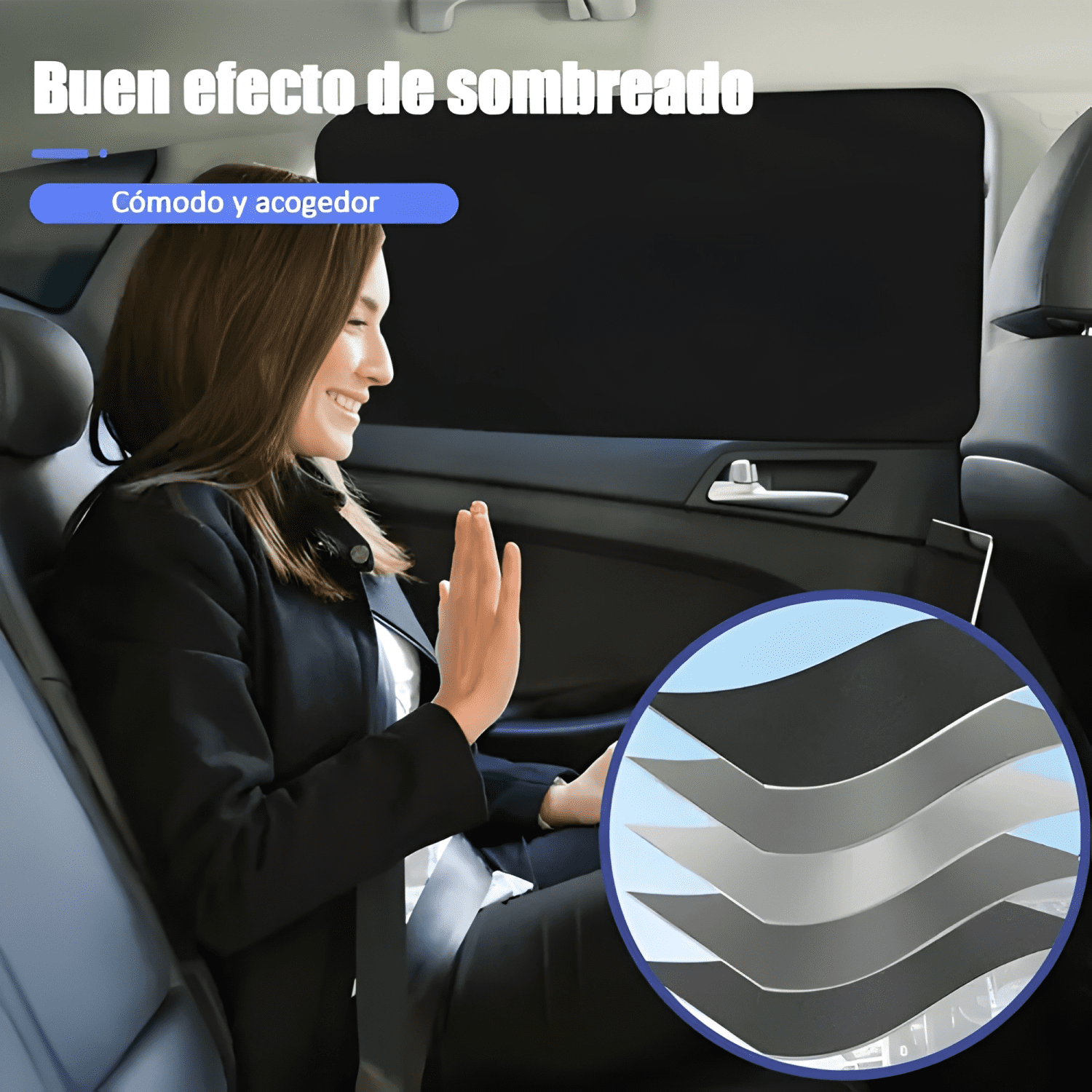 4pcs Parasoles Magnéticos para Ventana Lateral de Automóvil-3
