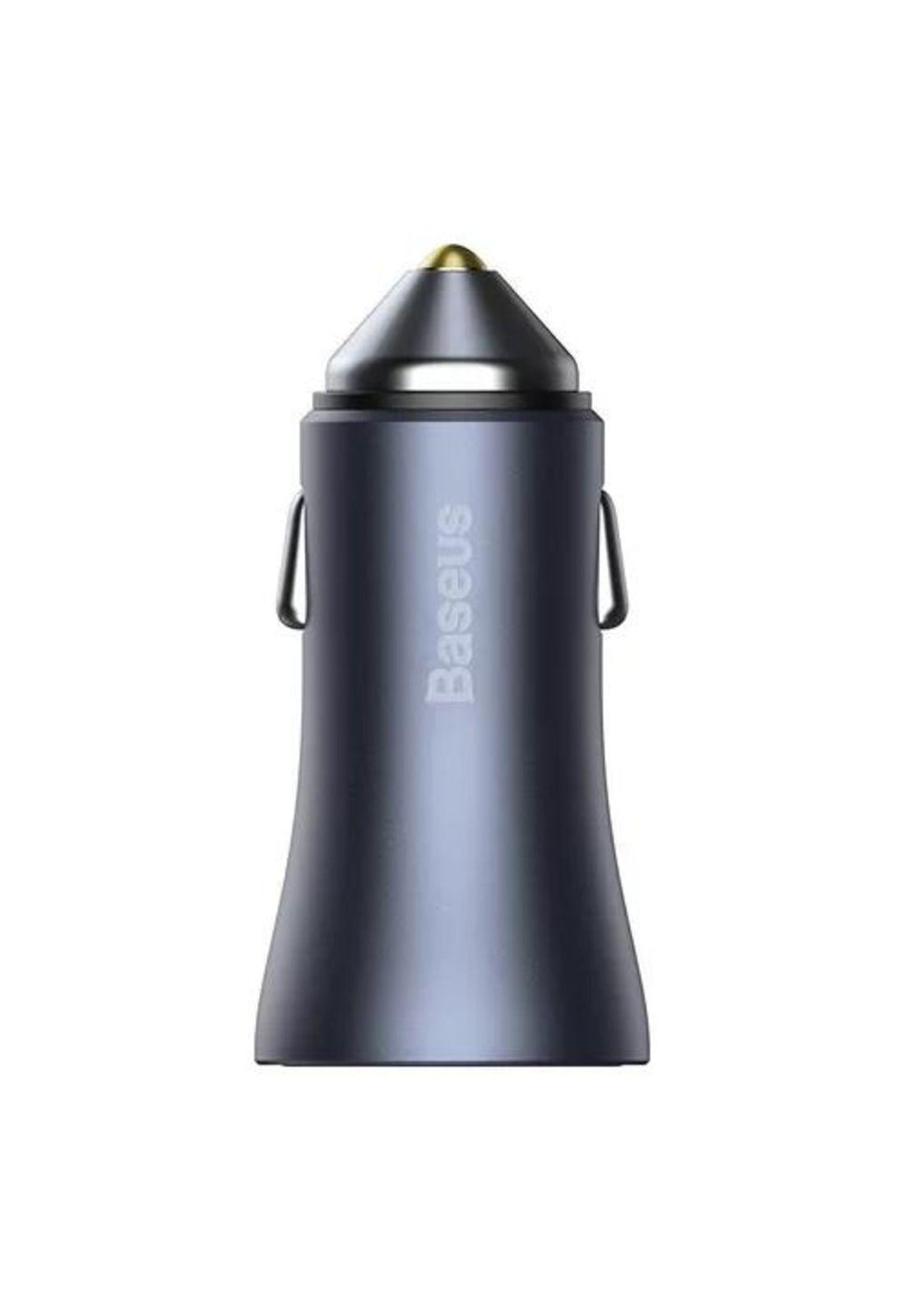 Cargador doble USB/tipo C 40W + cable tipo C 5A 1m gris Baseus-2