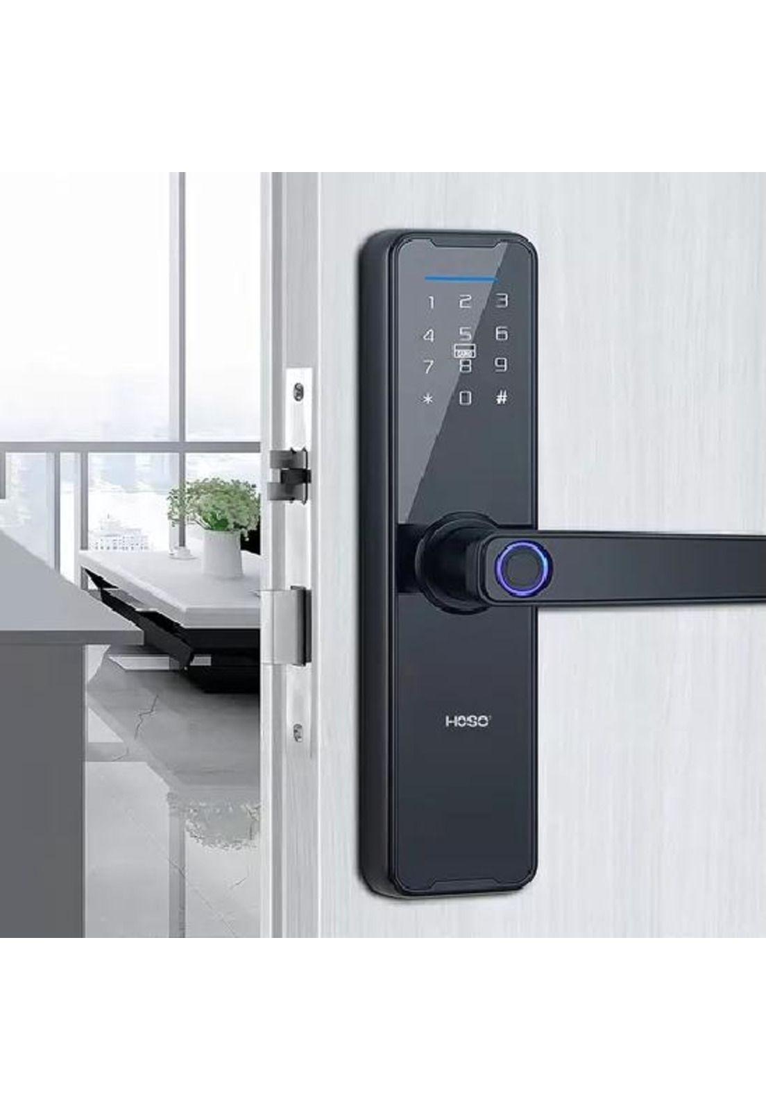 Cerradura Inteligente Digital Eléctrica Tuya App Con Wifi Negra-3