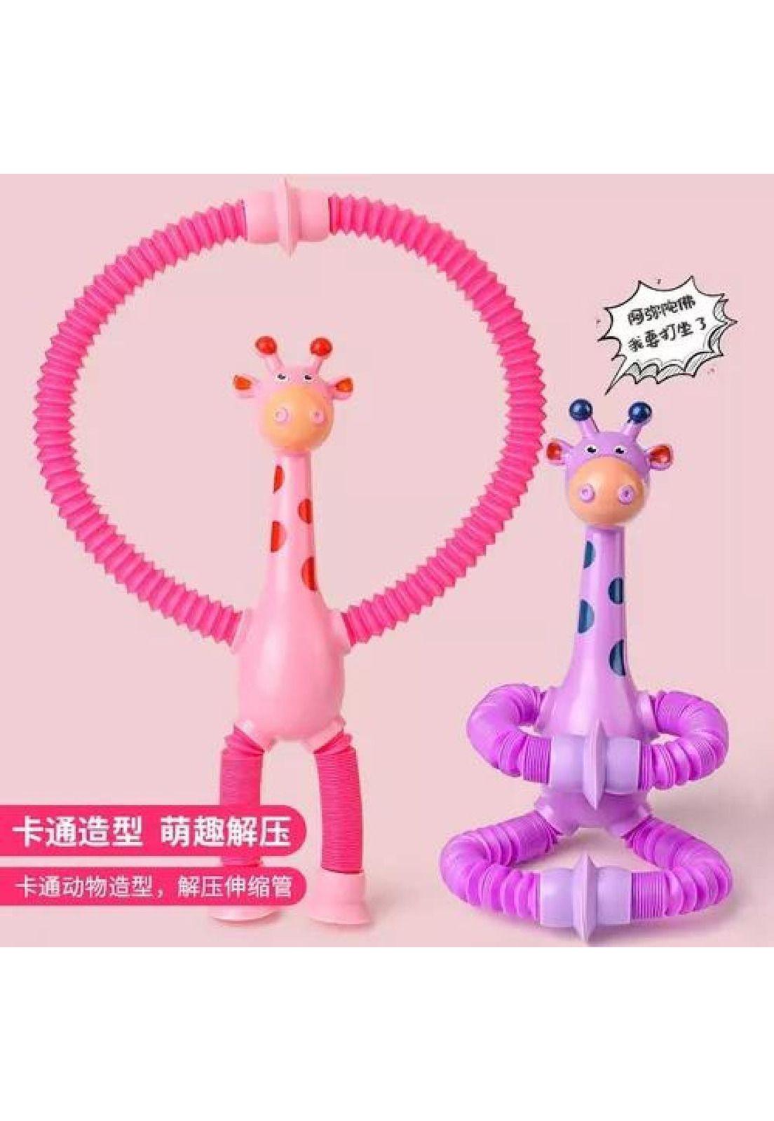 Set de 4 Piezas Sensorial - Descompresión Pop It Tube Jirafa Luz-2