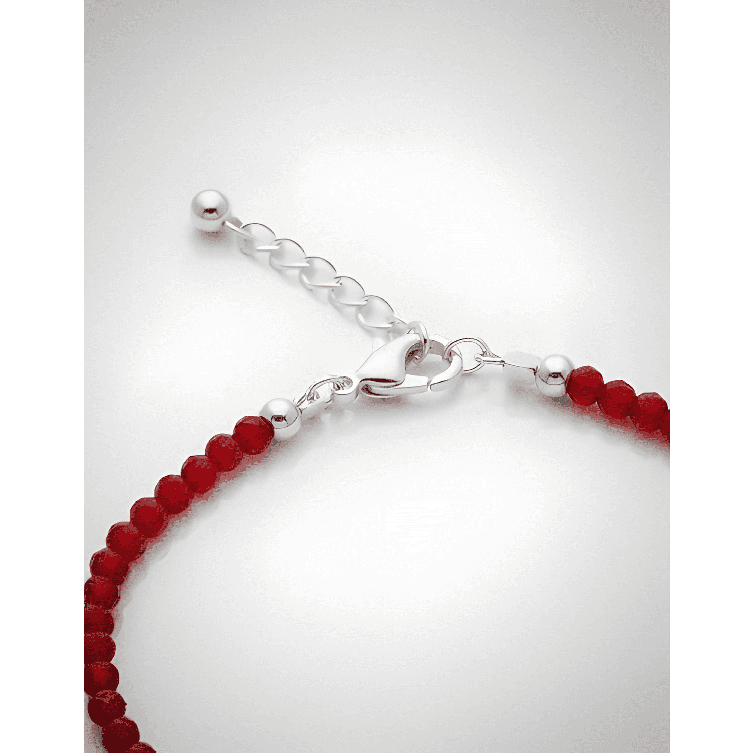 Pulsera nudo de brujas proteccion plata con cristales #2-3